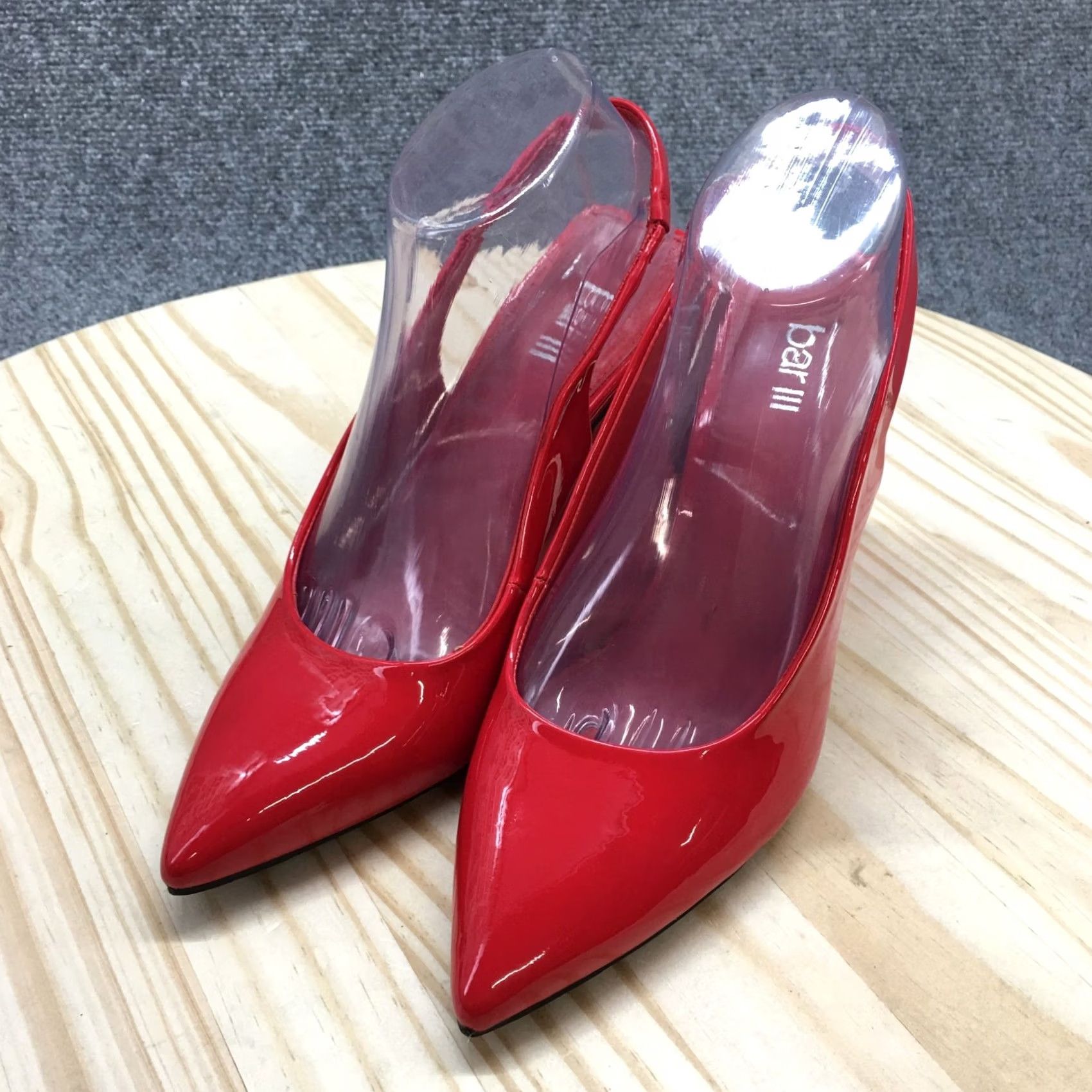 Bar III Bar III Sandals Womens 8 M Arrica Slingback Red Faux Leather Pointed Heels NEW Size US 8 / IT 38 - 3 Thumbnail