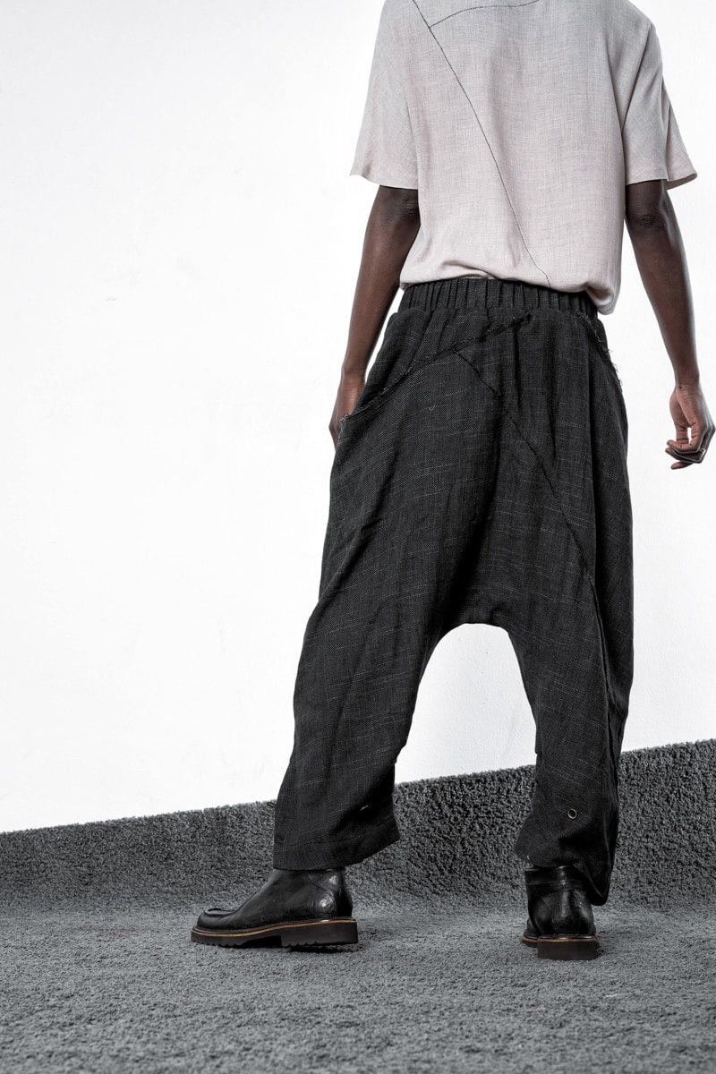 Hysteric Glamour × If Six Was Nine Eigensinnig Wien Sloterdijk avant garde linen harem pants Size US 32 / EU 48 - 3 Thumbnail