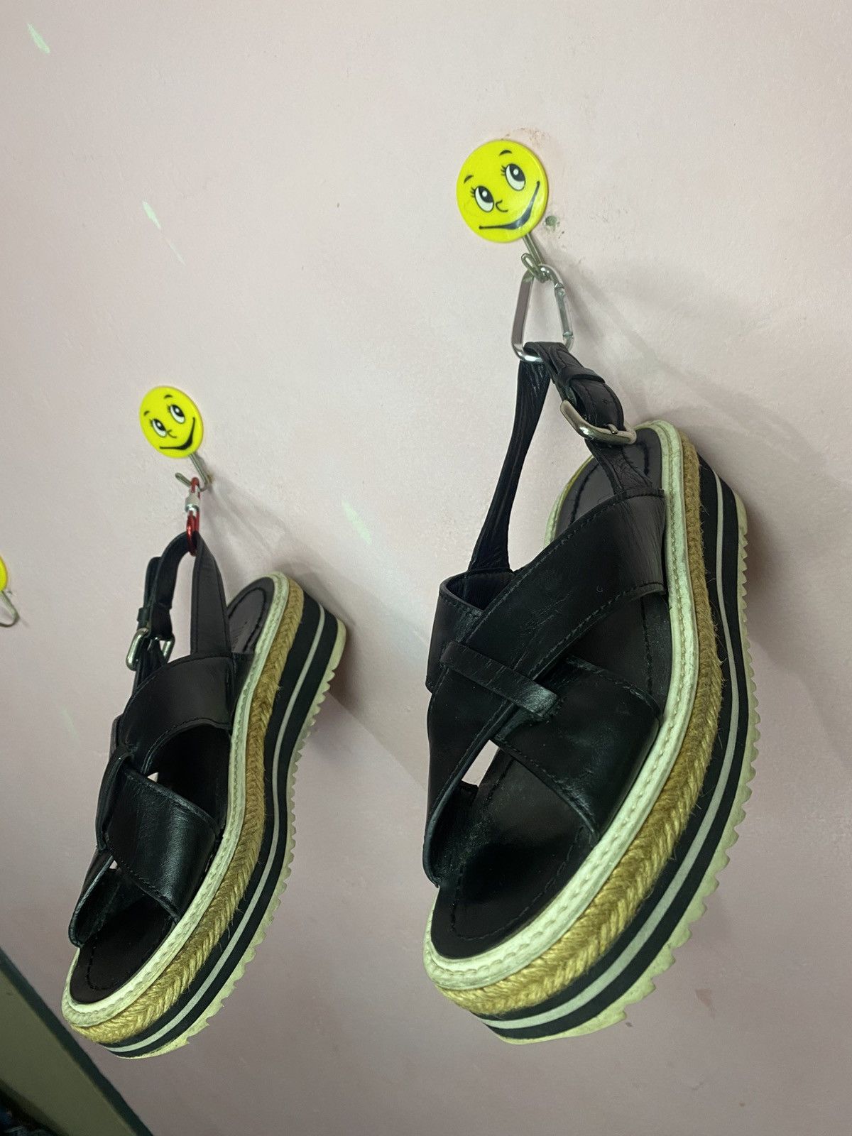 Issey Miyake × Japanese Brand × mercibeaucoup Mercibeaucoup by issey miyake leather black sandal Size US 7 / IT 37 - 8 Thumbnail