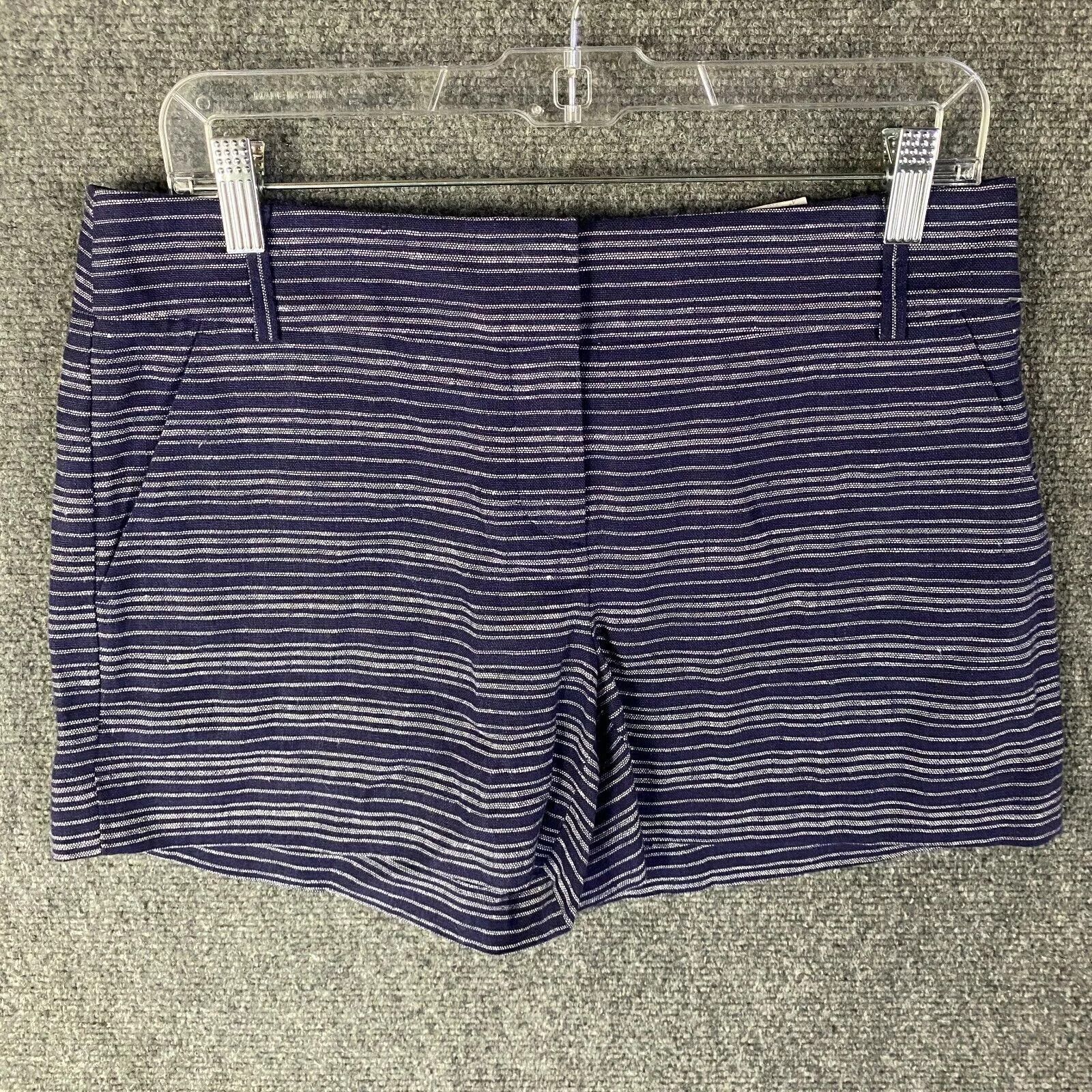 Loft Loft Shorts Women's Size 4 Marisa 100% Linen Striped NWT 4" Size 27" / US 4 / IT 40 - 1 Thumbnail