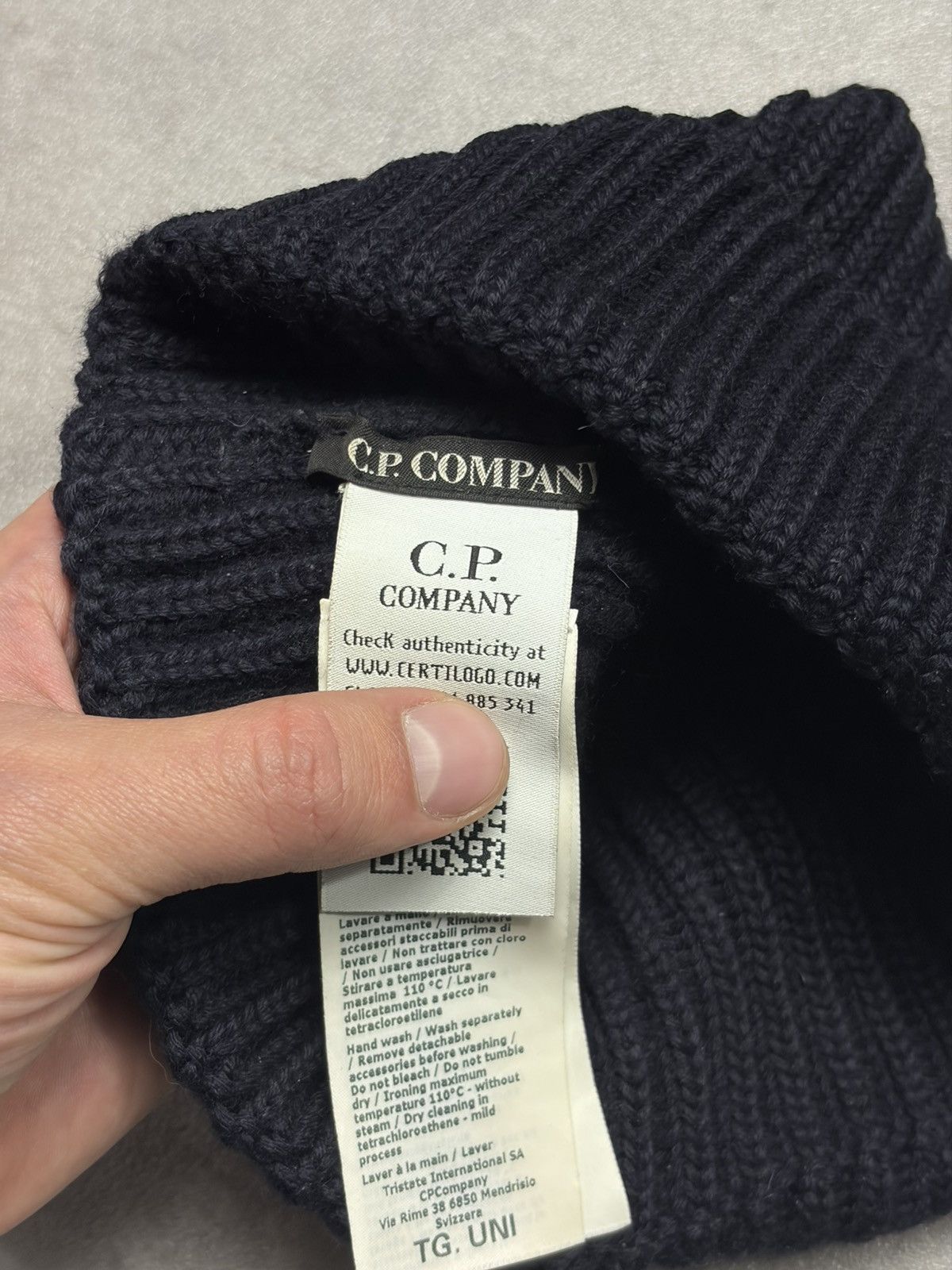 C.P. Company Cp Company Google Wool Hat Black Casual Streetwear Size ONE SIZE - 7 Thumbnail