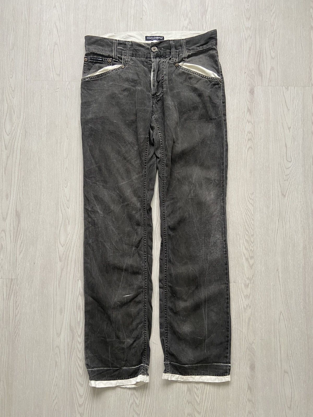 Dolce & Gabbana Vintage Dolce & Gabbana Artisan Denim Flare Pants Size US 34 / EU 50 - 2 Thumbnail