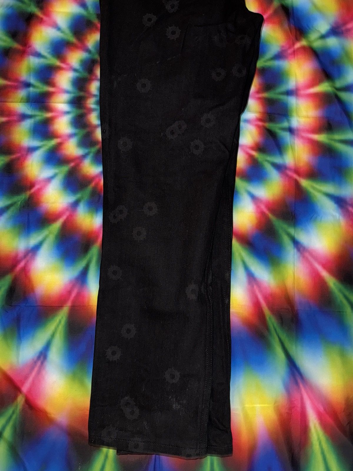 Fuck The Population FTP Bullet Hole All Over Print Denim Pants Size US 36 / EU 52 - 7 Thumbnail