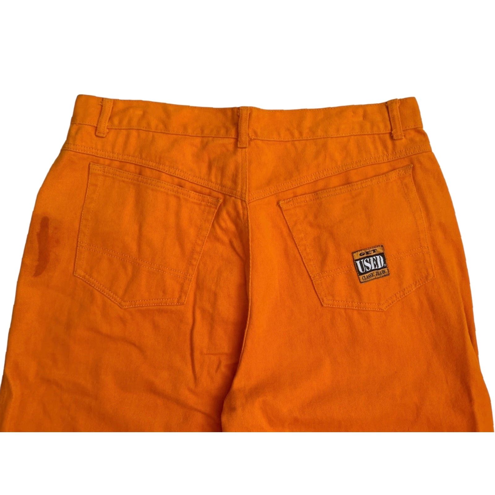 Denime VINTAGE Get Used Jeans Mens 40 Orange 90s Denim Deadstock NWT Size US 40 / EU 56 - 4 Thumbnail