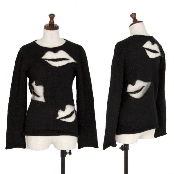 Comme des Garcons Comme Des Garcons Black Retro Lip Knit Top Size S / US 4 / IT 40 - 1 Thumbnail