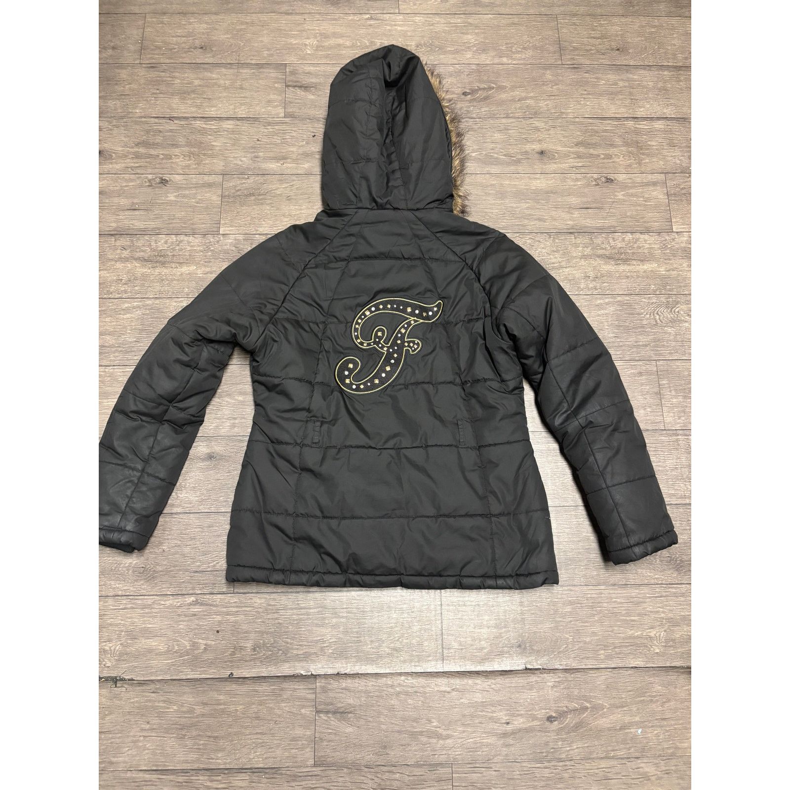 Fubu × Vintage Vintage Fubu Black Puffer Fur Jacket Sz XL Women Size XL / US 12-14 / IT 48-50 - 5 Thumbnail