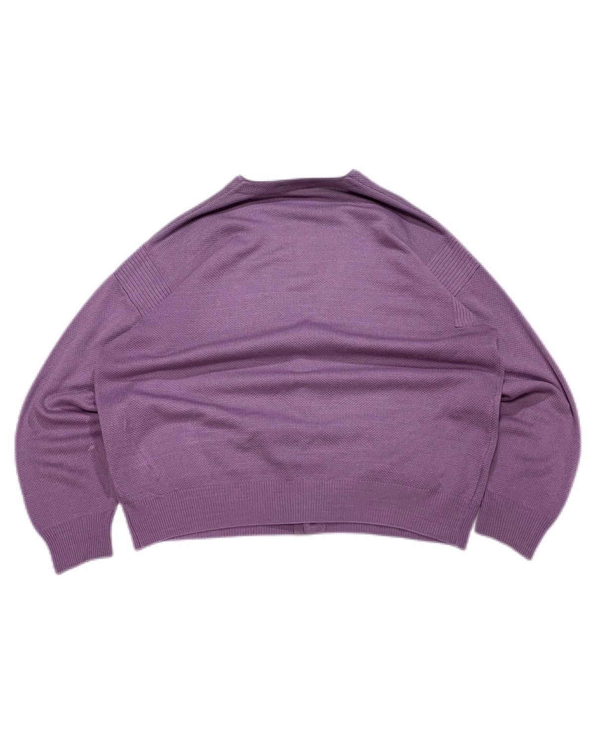 Burberry 90s Luxury Vintage Lilac purple Button up loose fit cardigan Size US XL / EU 56 / 4 - 2 Thumbnail