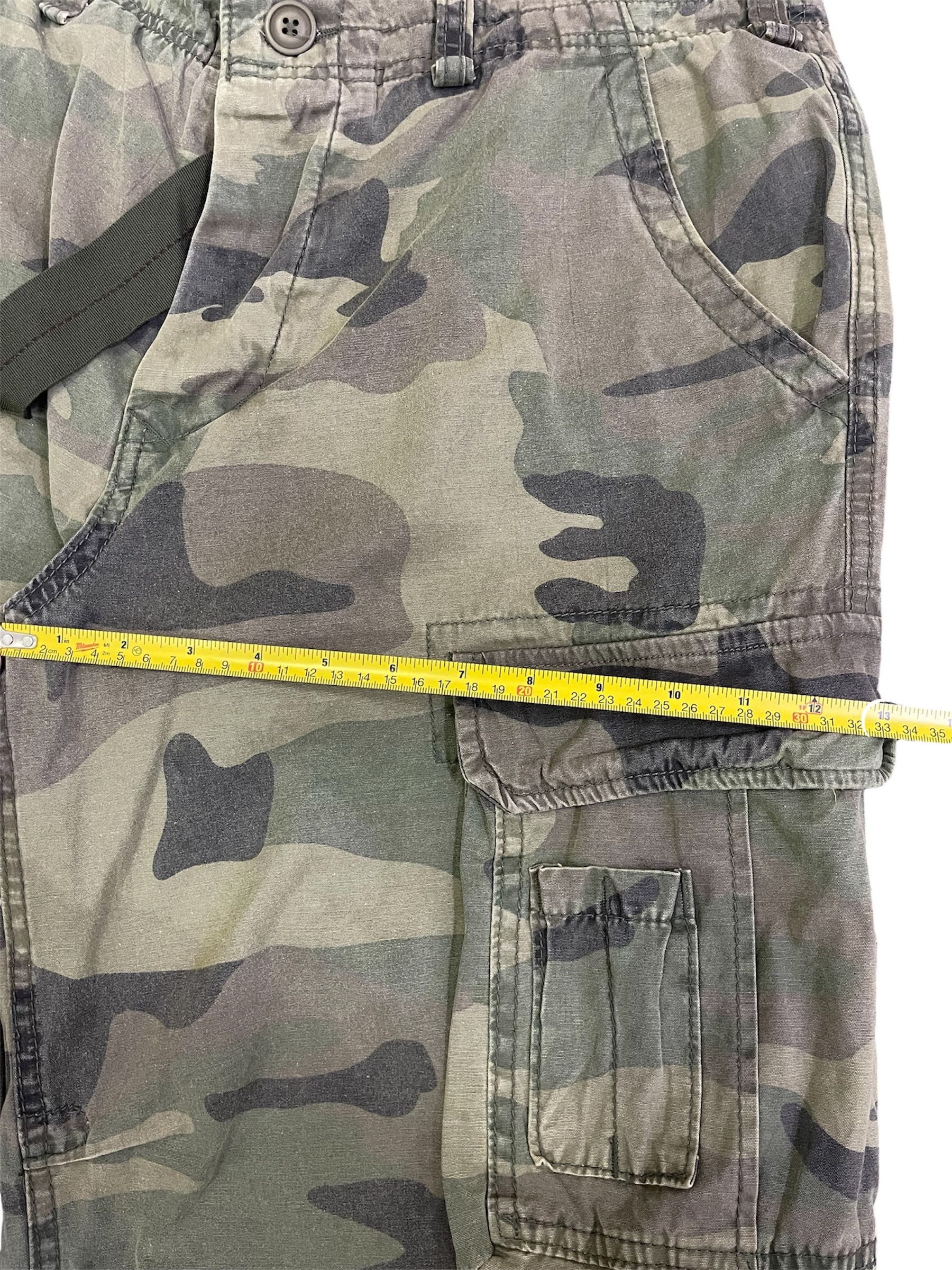 Abercrombie & Fitch Vtg Style A&F Camouflage Faded of the Day Baggy Army Size US 34 / EU 50 - 14 Thumbnail