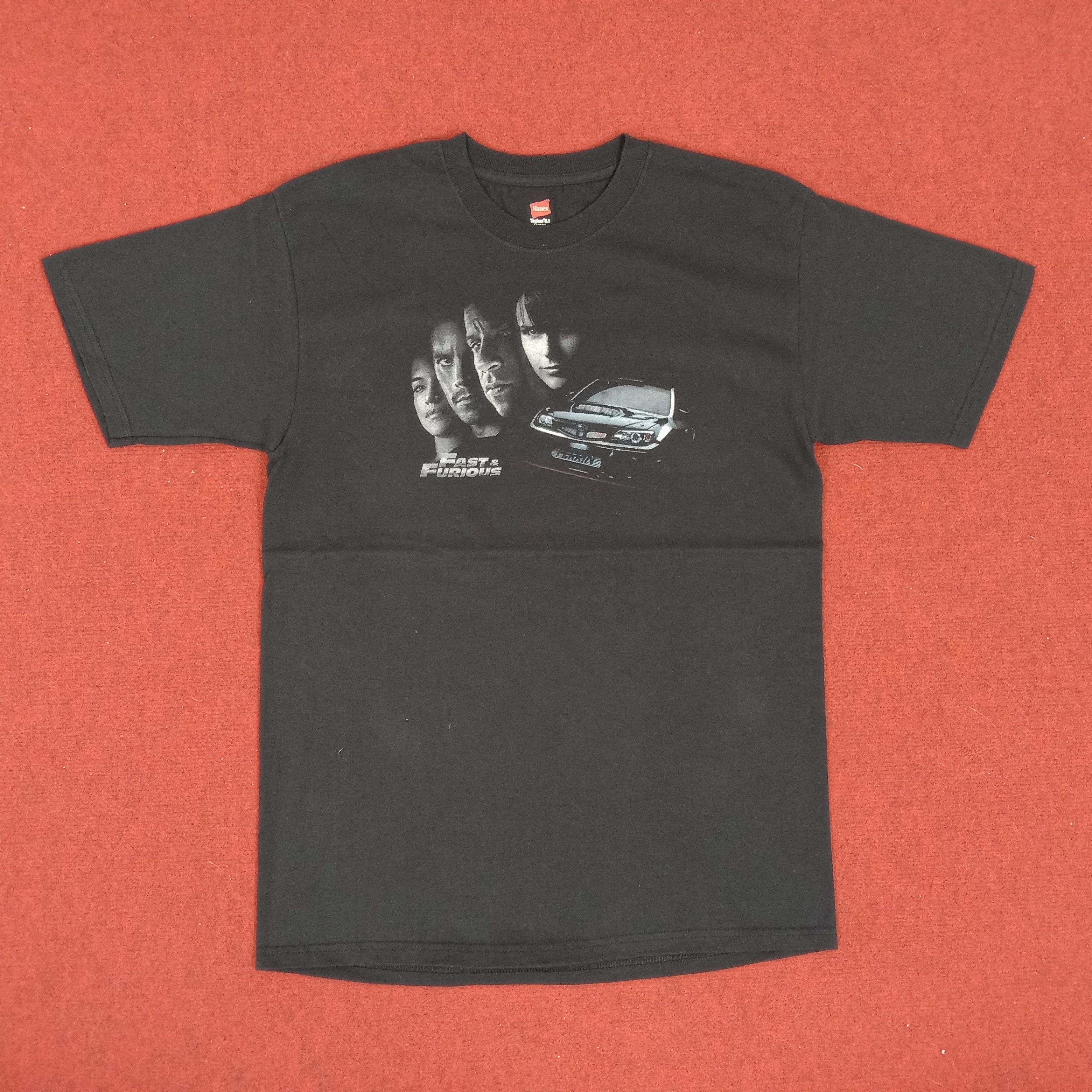 image of Fast And Furiuos Movie Racing Cars Photo Print Style Tshirt in Black, Men's (Size Medium)