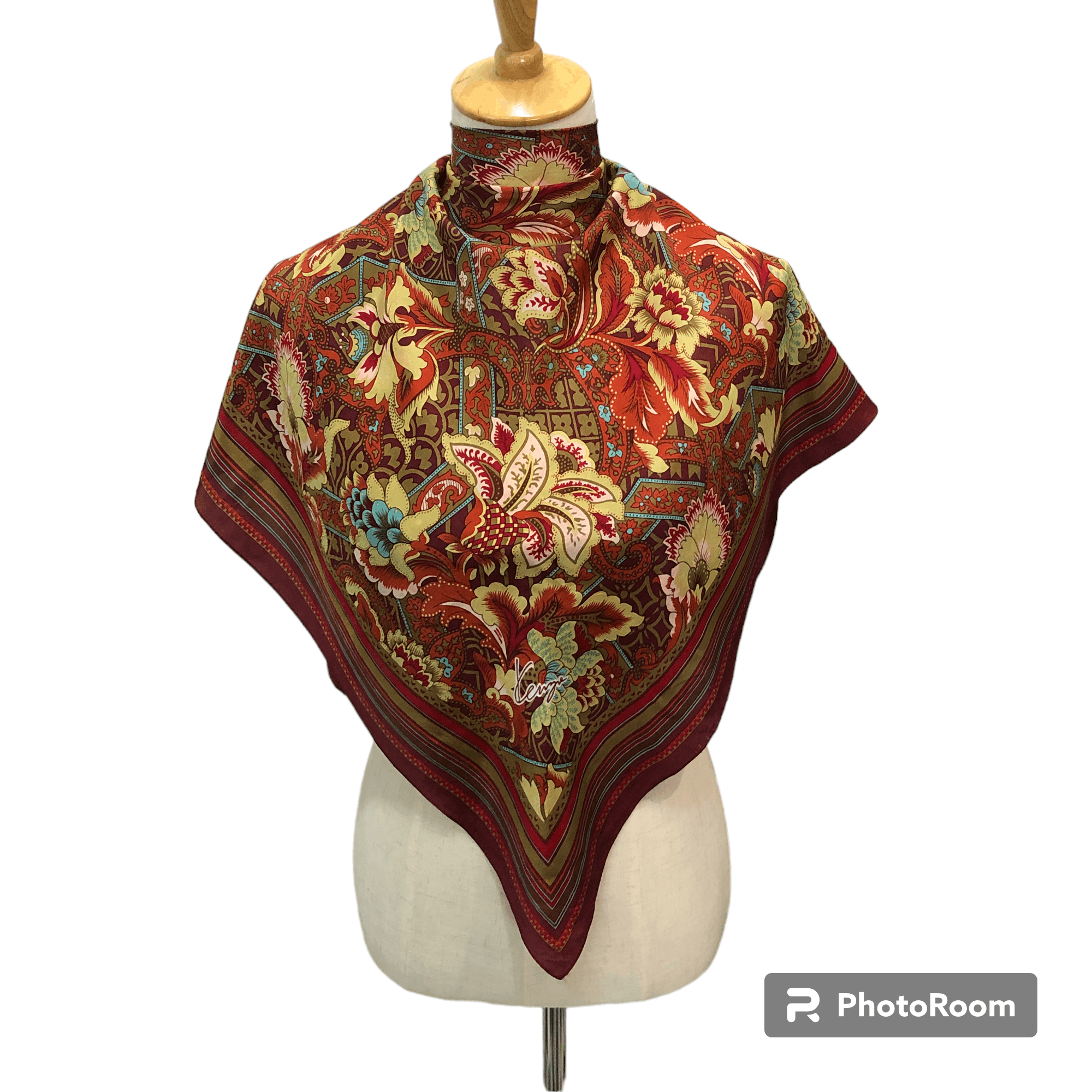 Kenzo Kenzo Floral Silk Scarf M1192 Size ONE SIZE - 1 Thumbnail