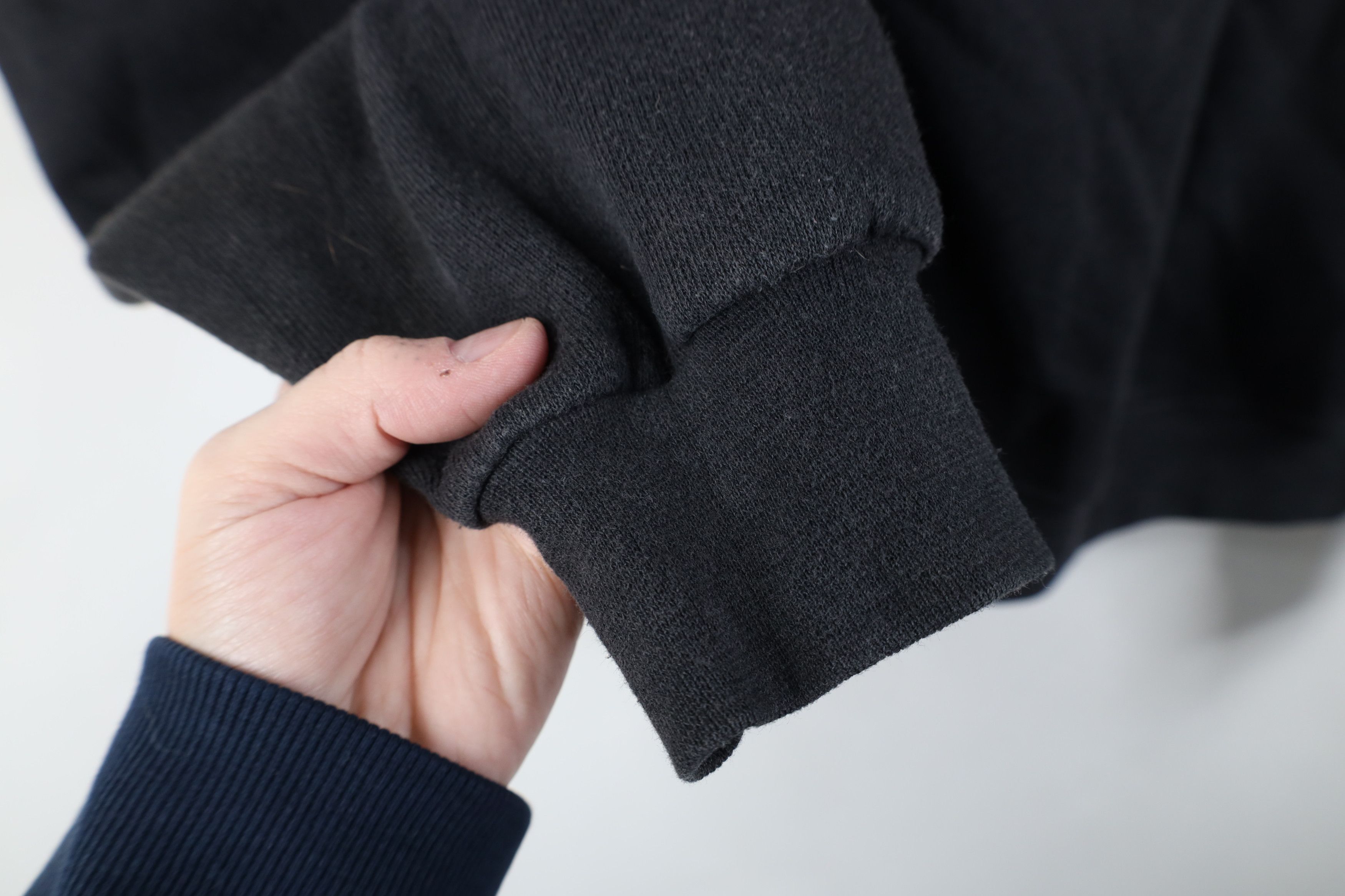 Vintage Vintage 90s Streetwear Blank Crewneck Sweatshirt Black Size L / US 10 / IT 46 - 5 Thumbnail