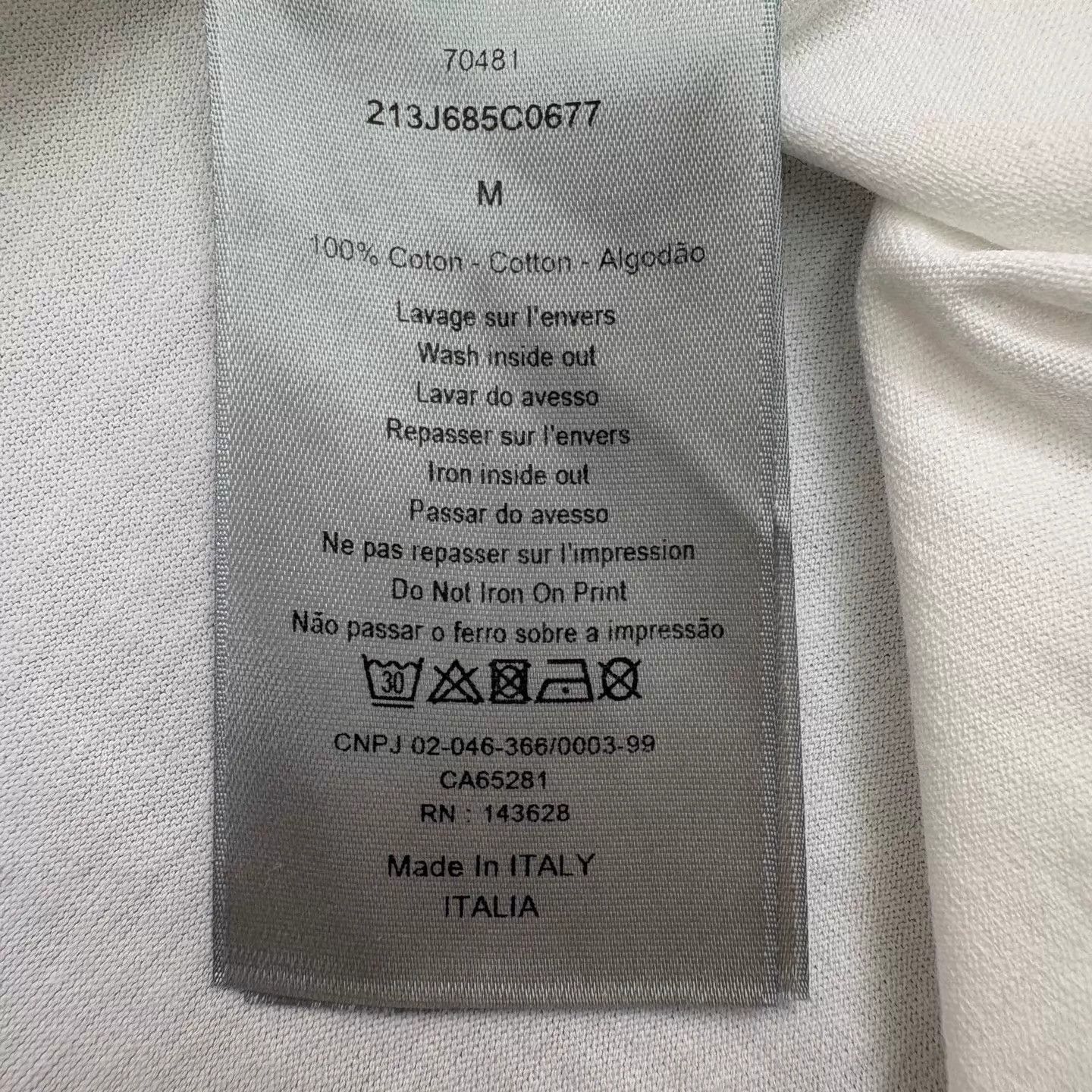 Dior Dior x Travis Scott White M Short Sleeve TEE Size US M / EU 48-50 / 2 - 6 Thumbnail