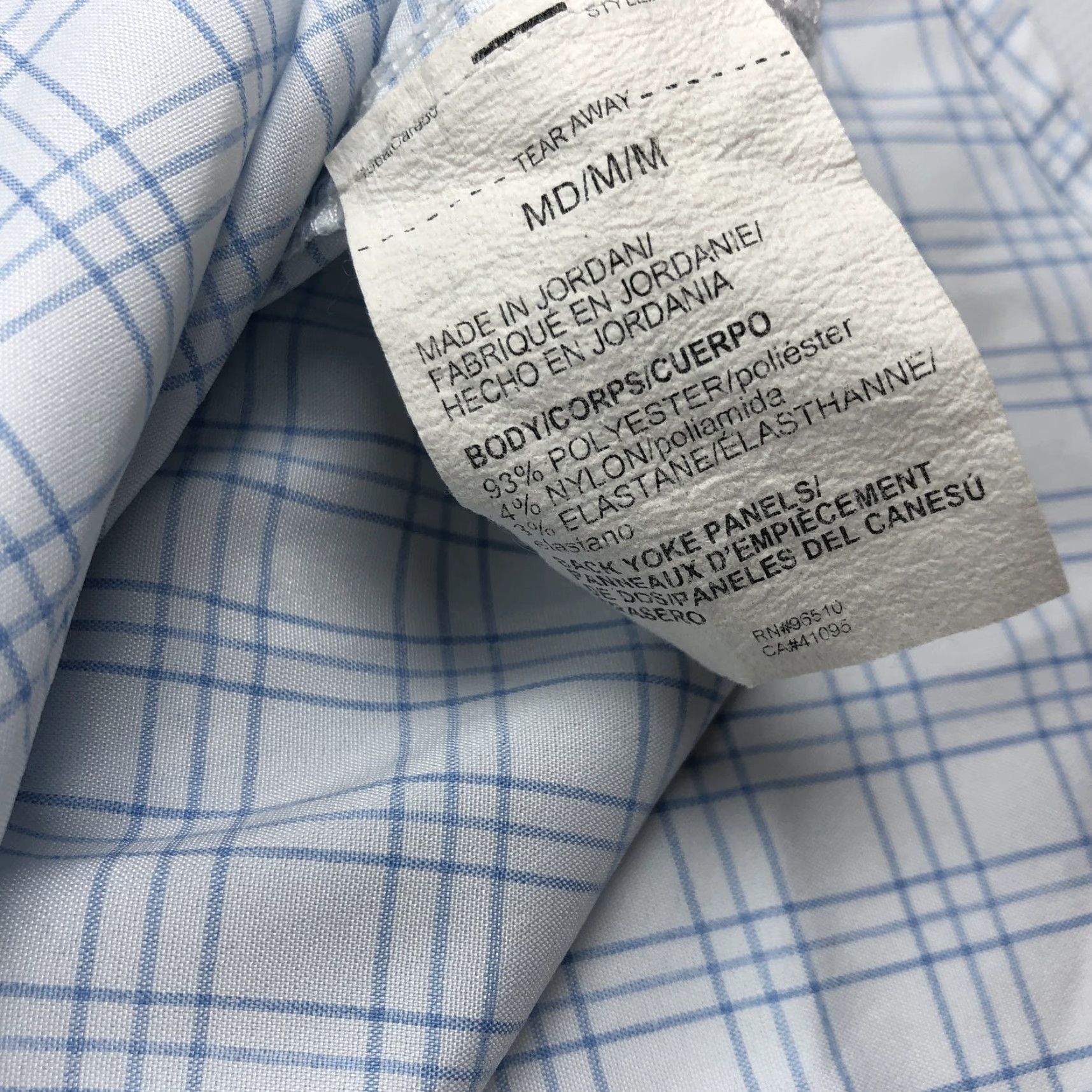 Under Armour Under Armour Men's M Fitted HeatGear Plaid Button Down Long Sleeve Shirt White Blue Plaid Size US M / EU 48-50 / 2 - 7 Thumbnail