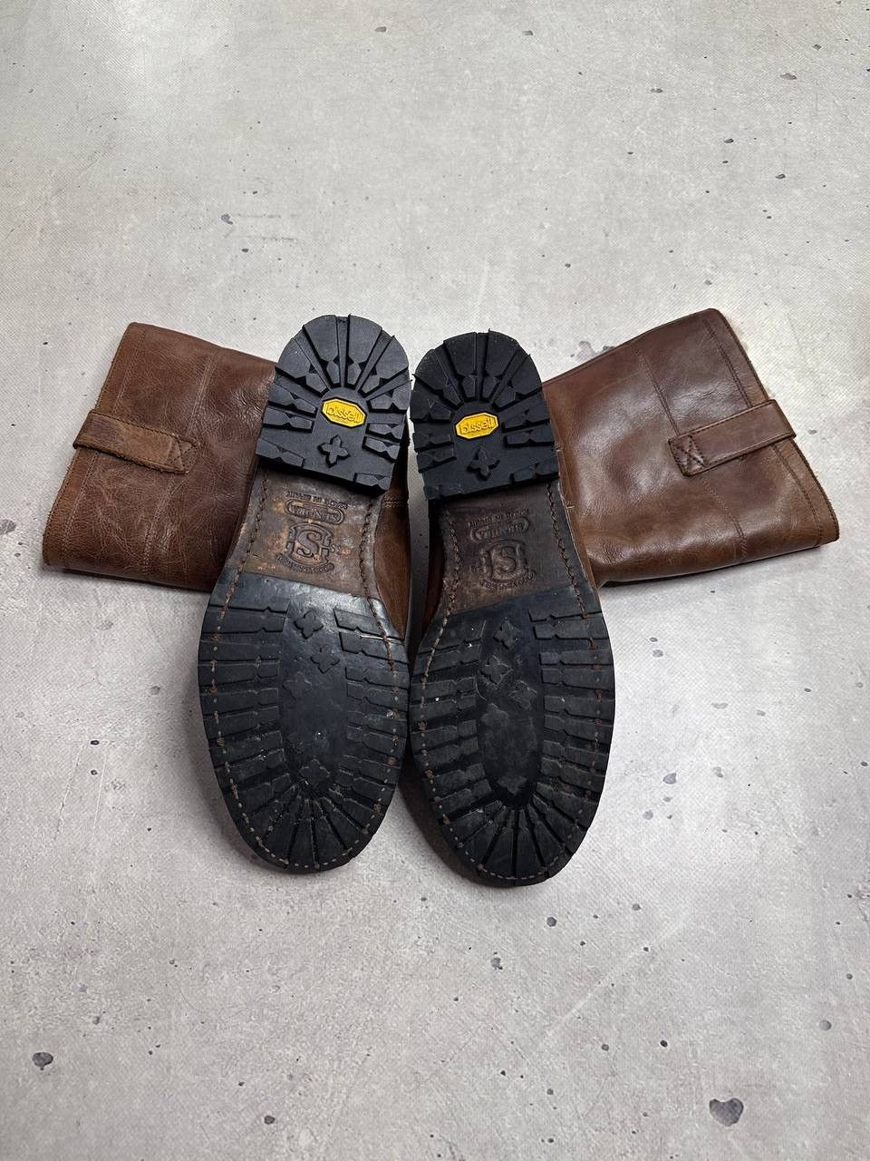 Sendra SENDRA Leather Engineer Boots Shearling Lined Sole Biker Y2K Size US 6.5 / IT 36.5 - 10 Thumbnail