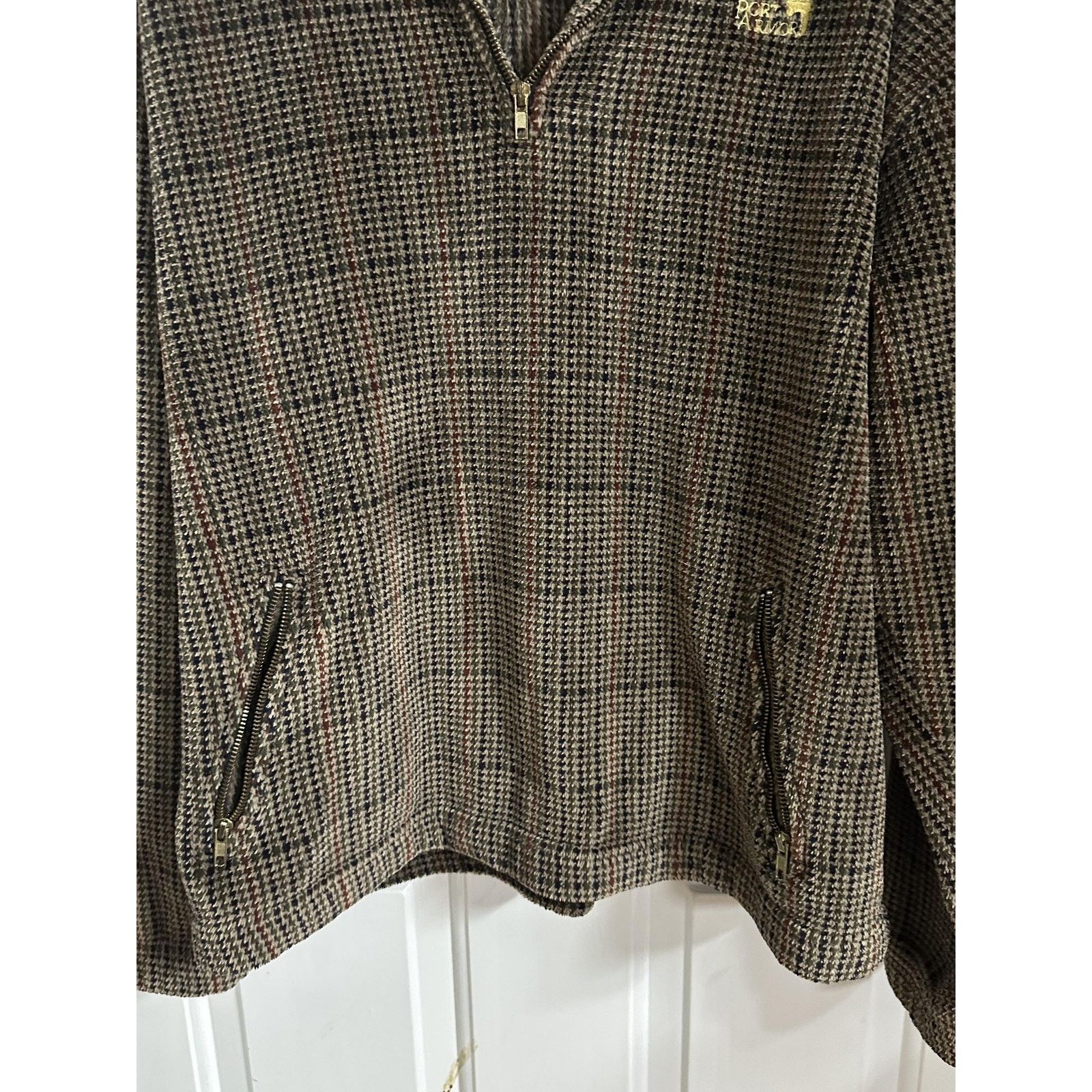 Vintage Vintage Port Armor divots Jacket Mens L Brown fleece golf Size US L / EU 52-54 / 3 - 6 Thumbnail