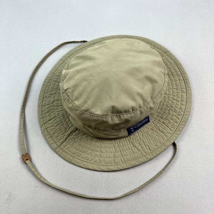 Vintage Vintage Columbia Hat Cap 7-3/8 Tan Boonie Fishing Hiking 90s
