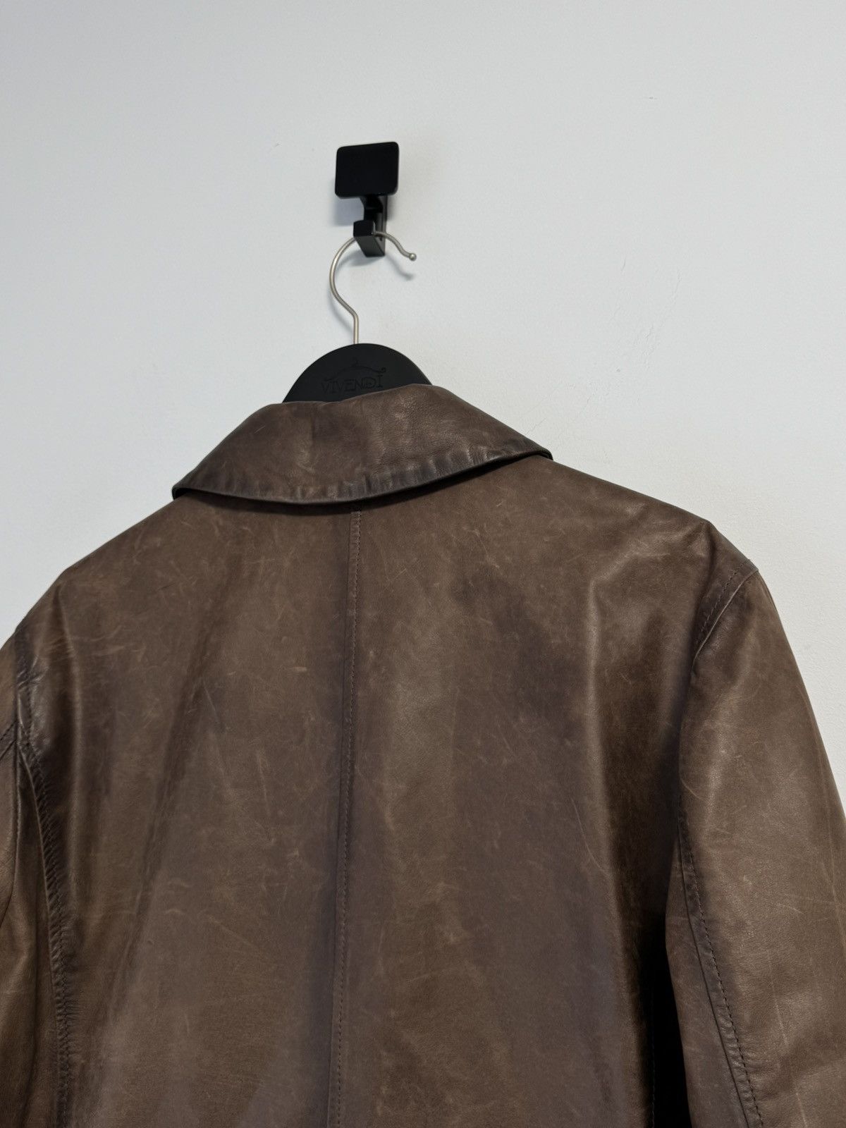 Other LUTIAN VENEZIA Leather Blazer Classic Lamb Nappa Brown Size US L / EU 52-54 / 3 - 19 Thumbnail