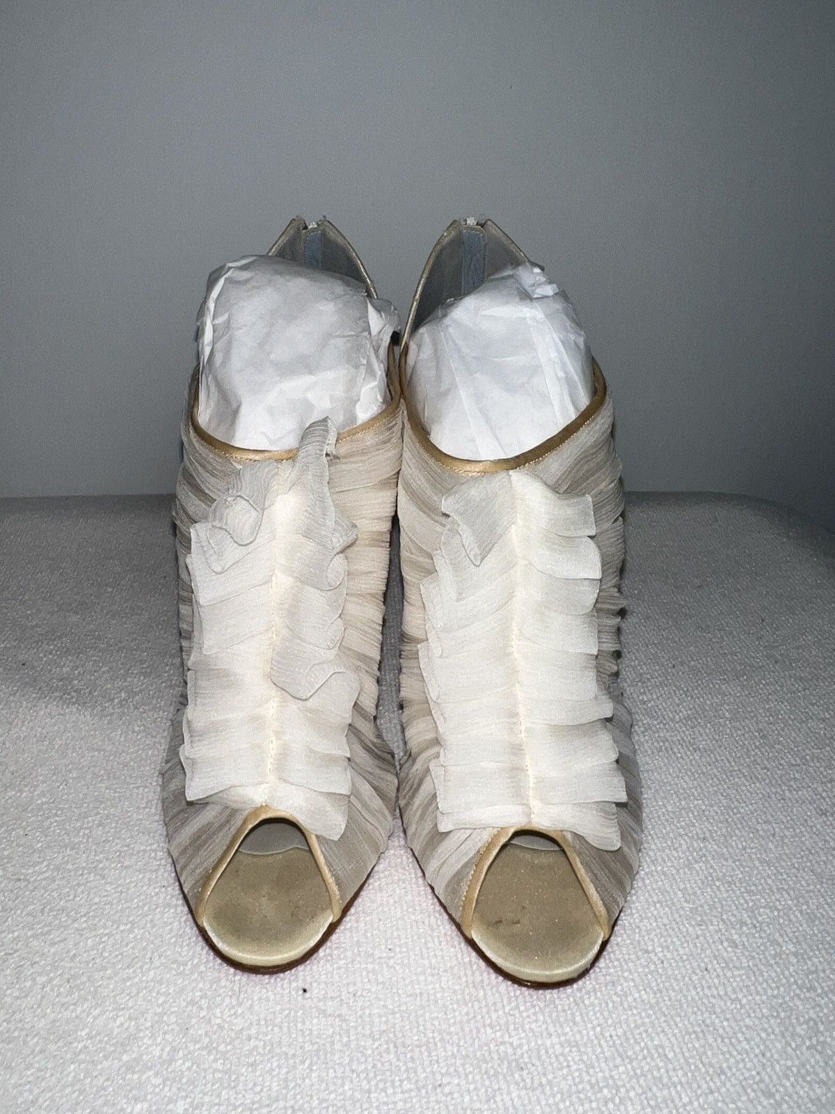 Christian Louboutin Christian Louboutin Silk Canonita 100 MM Booties 40 Size US 10 / IT 40 - 3 Thumbnail
