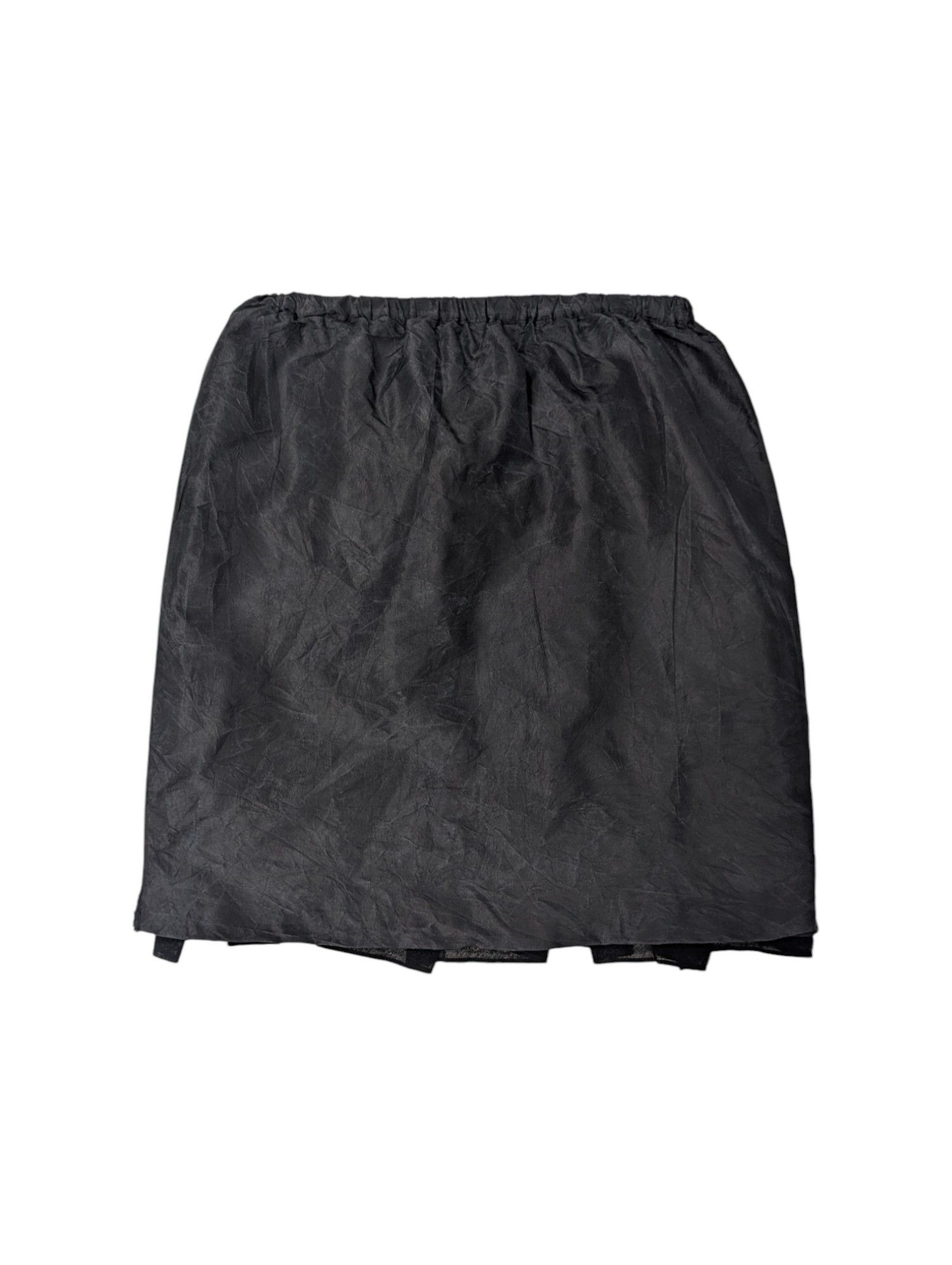 Miu Miu Black Silk Skirt With Beige Underlay Size 27" / US 4 / IT 40 - 1 Thumbnail
