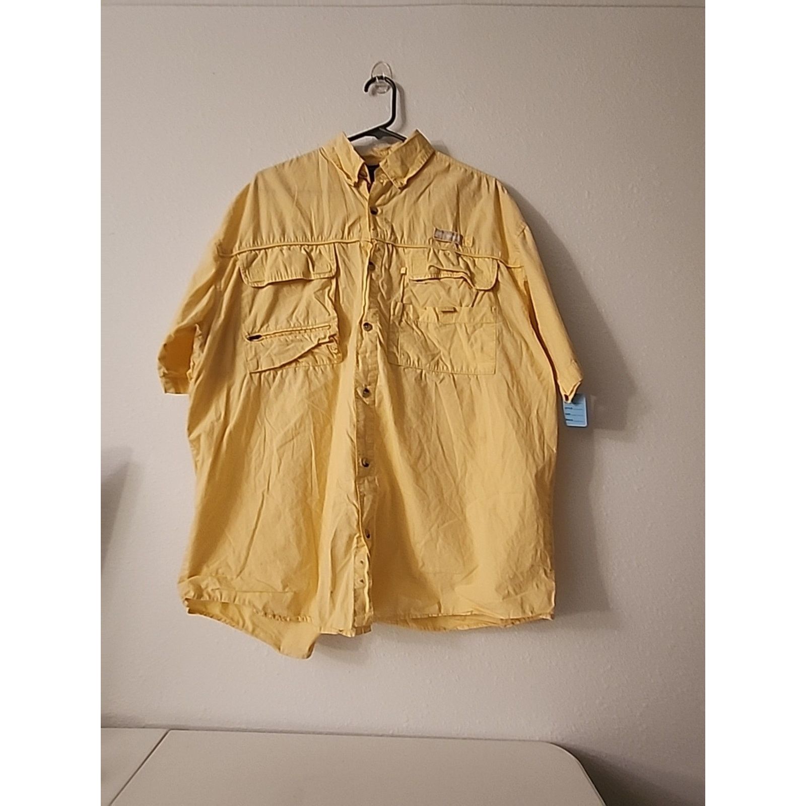 Reel Legends Reel Legends Shadester Short Sleeve Shirt Yellow Men's Sz L Size US L / EU 52-54 / 3 - 11 Thumbnail