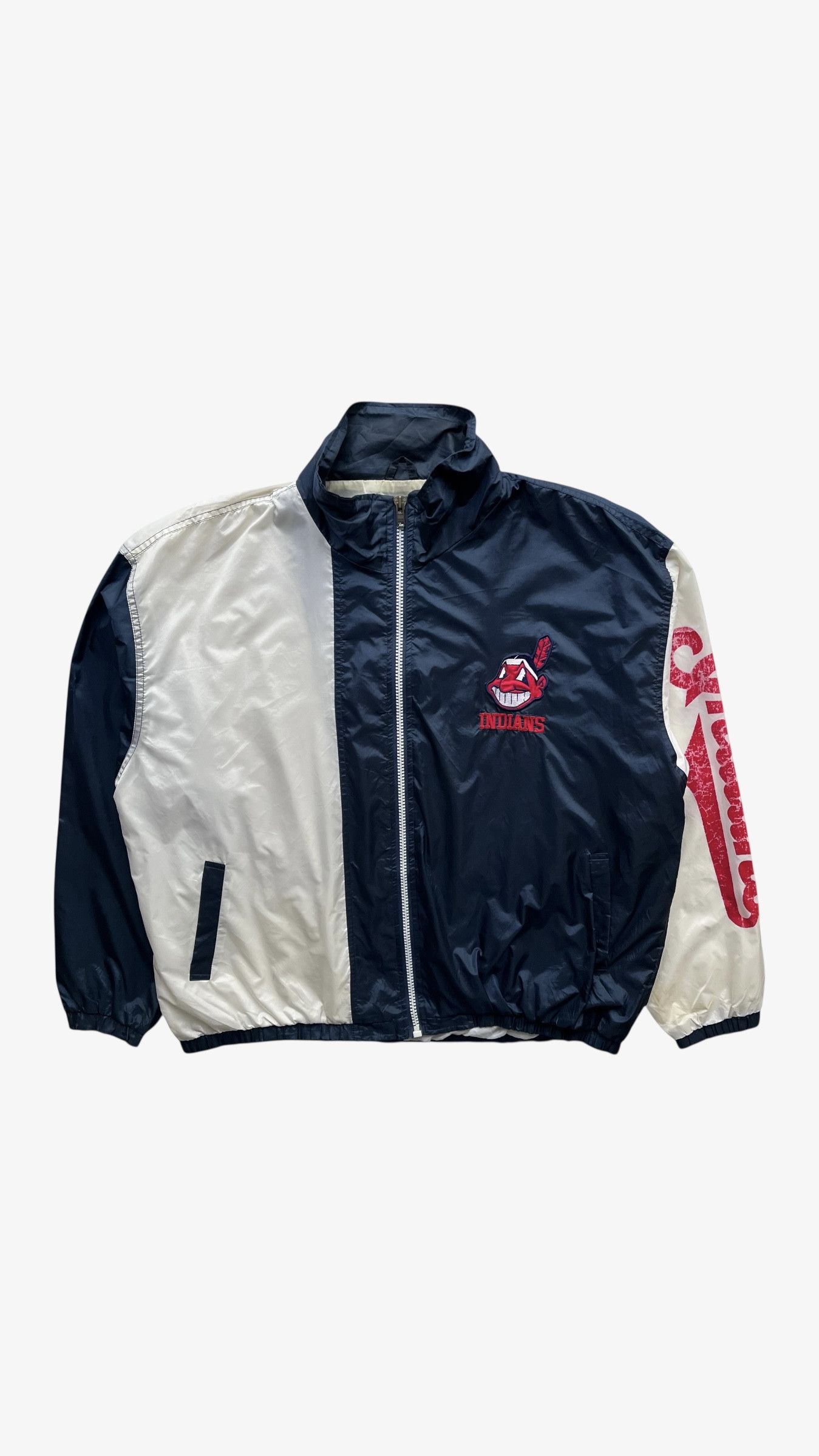 MLB Vintage 90s Fan Gear MLB Cleveland Indians Jacket Size US XL / EU 56 / 4 - 1 Thumbnail
