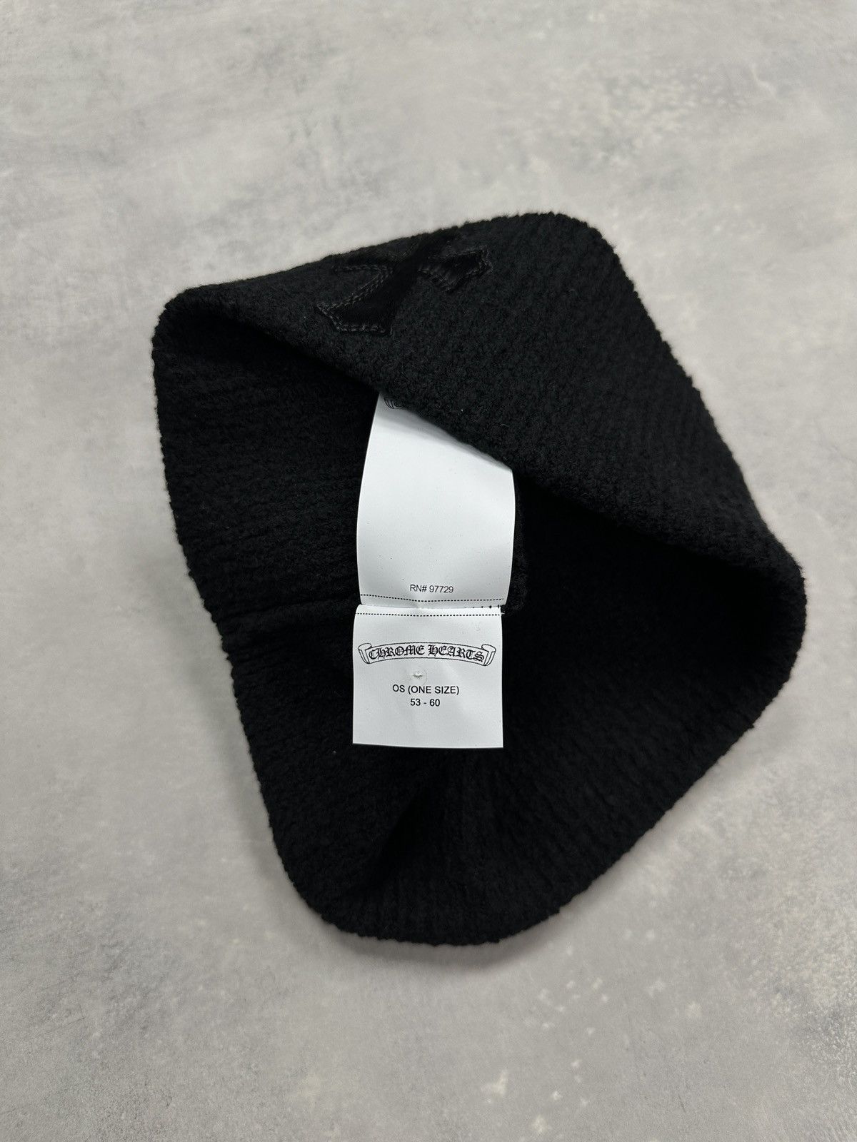 Chrome Hearts Chrome Hearts Badda Bing Pony Hair Cross Patch Beanie Black Size ONE SIZE - 7 Thumbnail