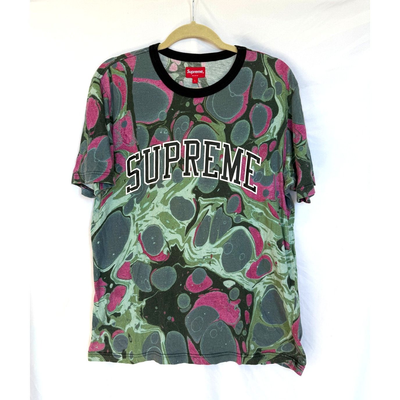 Supreme Supreme Marbled Arch Logo Cotton Tee T-Shirt, 2014, Large Size US L / EU 52-54 / 3 - 1 Thumbnail