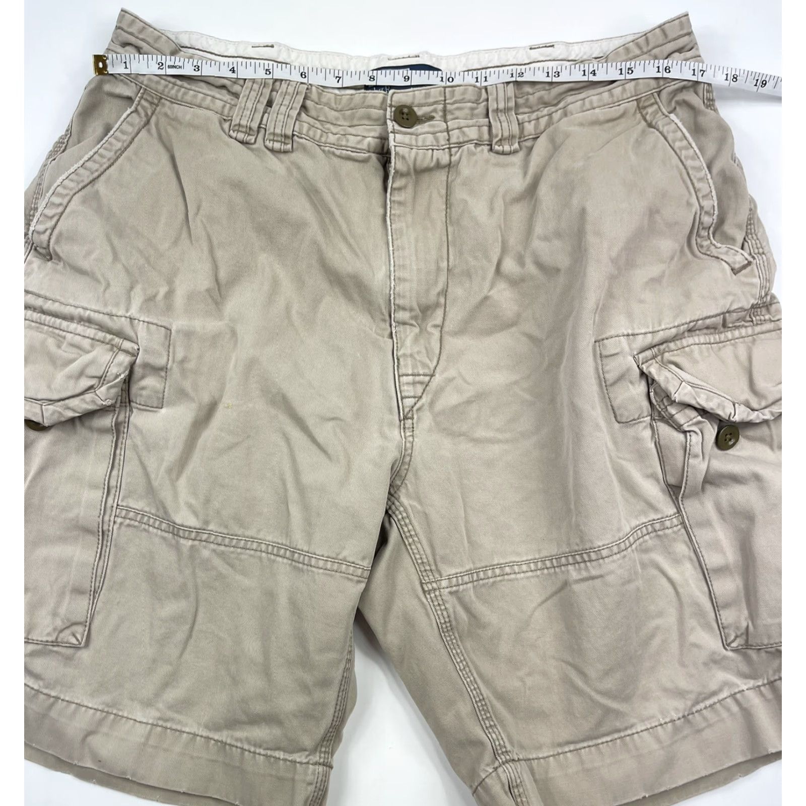 Polo Ralph Lauren VINTAGE Polo Ralph Lauren Cargo Shorts Military Khaki Beige Adult 36 Regular American Army Mens Size US M / EU 48-50 / 2 - 5 Thumbnail
