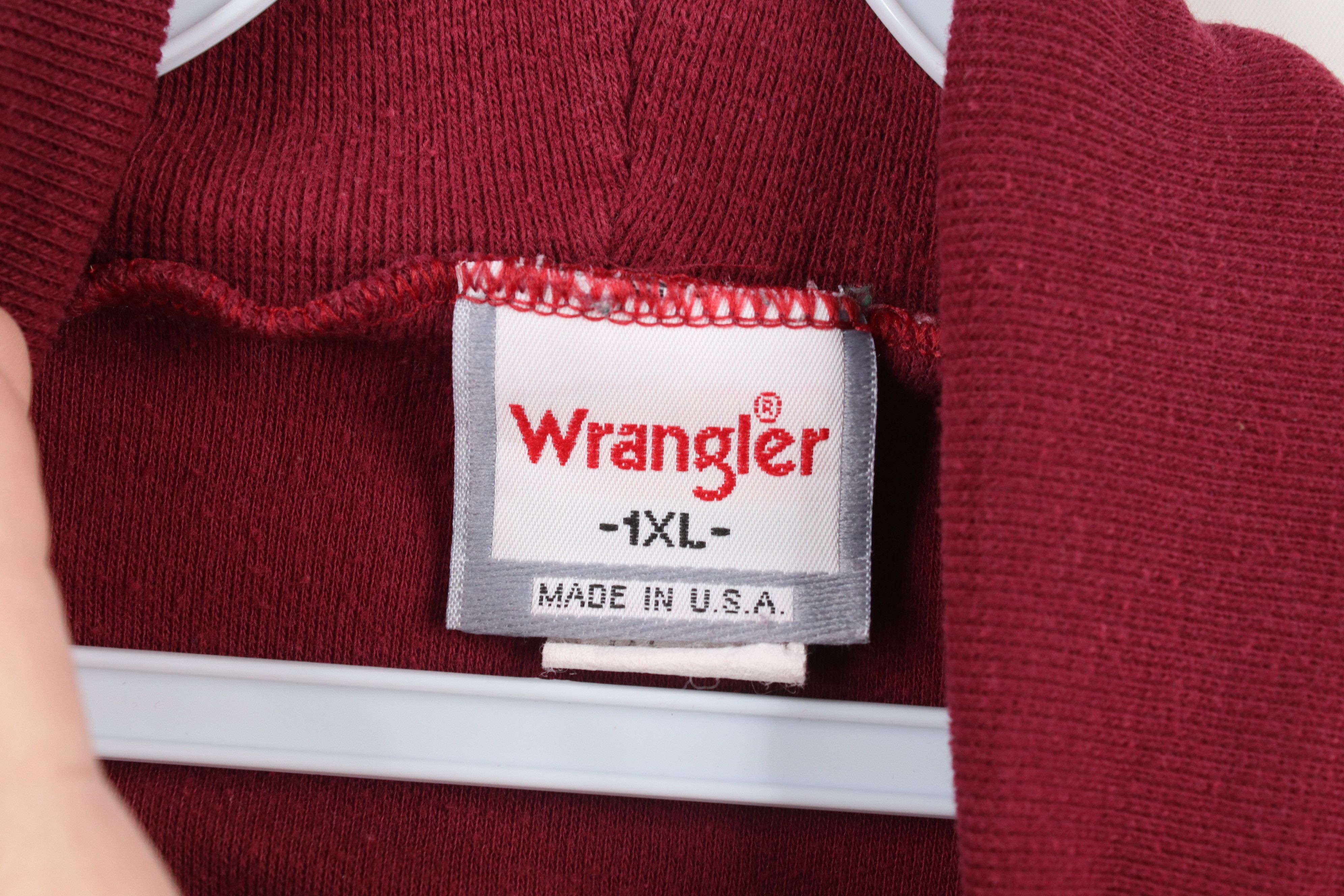 Vintage × Wrangler Vintage 70s 80s Wrangler Blank Turtleneck T-Shirt Red USA Size US XL / EU 56 / 4 - 9 Thumbnail