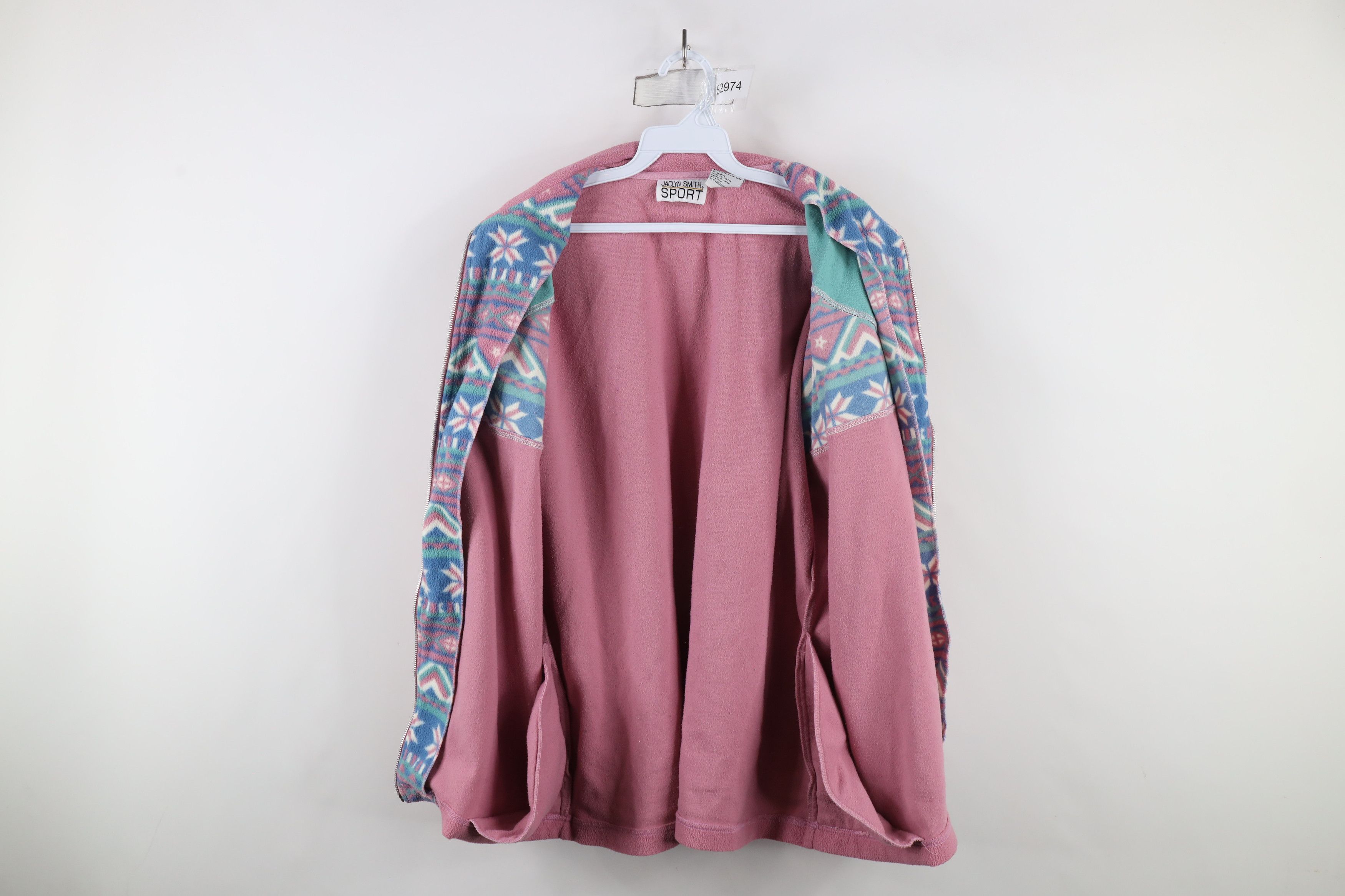 Vintage Vintage 90s Streetwear Southwestern Full Zip Fleece Jacket Size L / US 10 / IT 46 - 9 Thumbnail