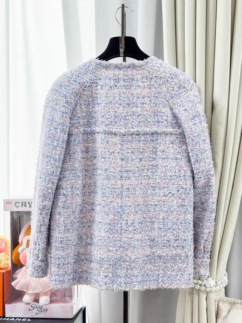 Chanel Chanel Lavender purple tweed braided jacket Size XS / US 0-2 / IT 36-38 - 3 Thumbnail