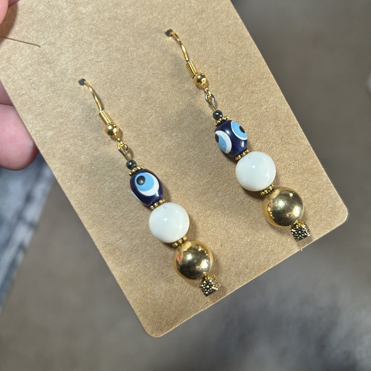 Handmade Handcrafted elegant salvaged vintage beads earrings Size ONE SIZE - 1 Thumbnail
