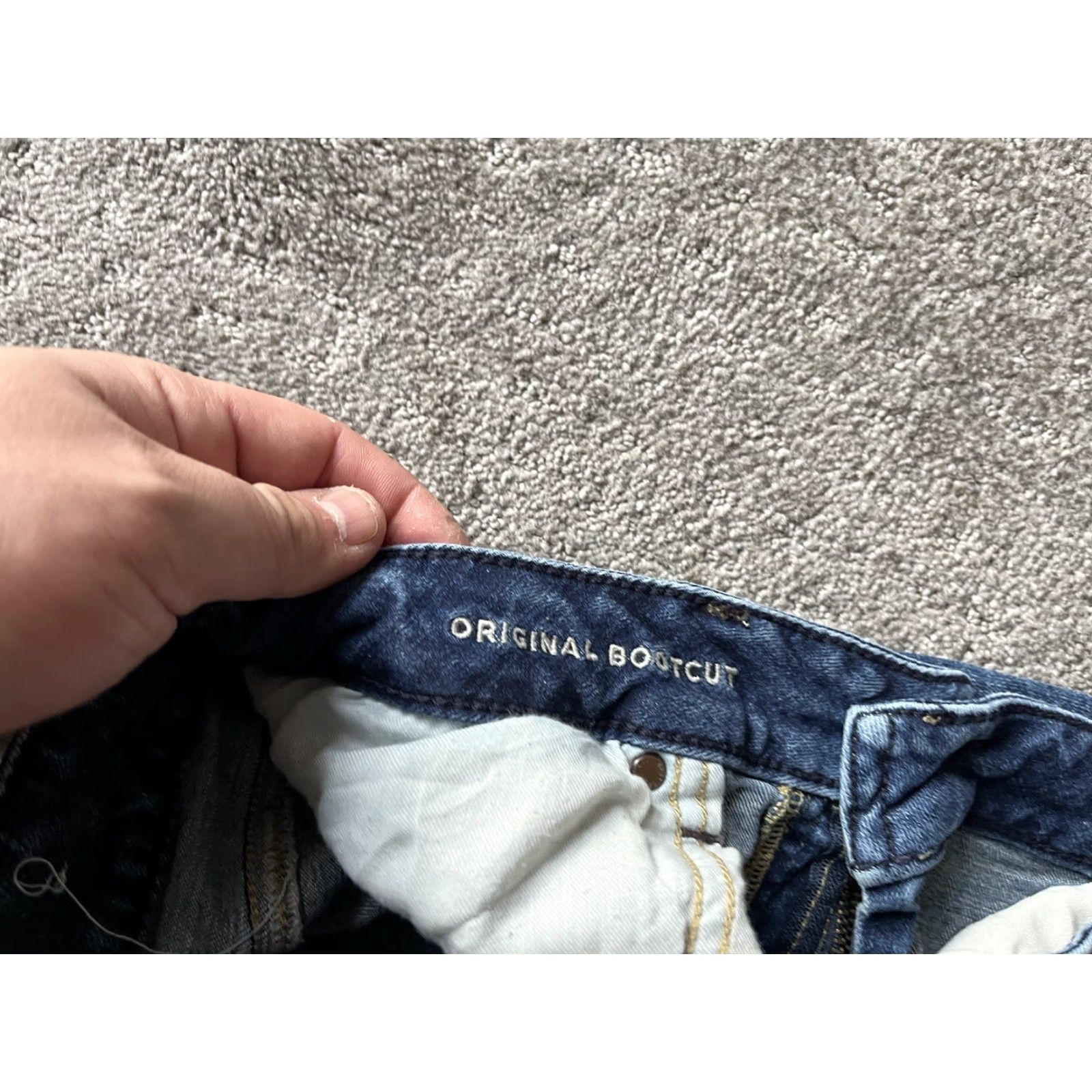 American Eagle Outfitters American Eagle Original Bootcut Jeans Men's W32 x L34 Blue Airflex+ Distressed Size US 32 / EU 48 - 6 Thumbnail