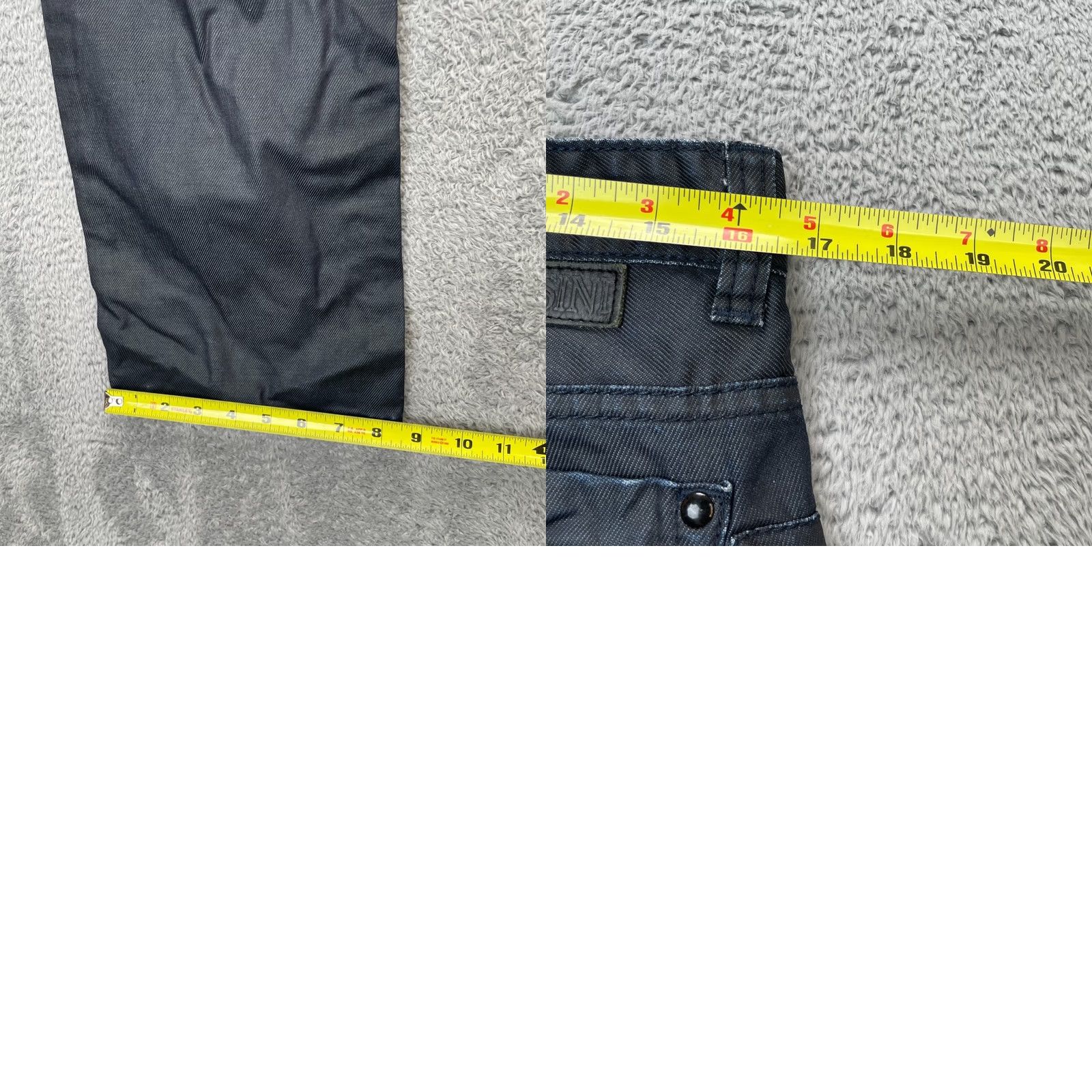 Denime Lamasini Jeans Mens 34x30 Blue Straight Leg Cotton Denim Logo Casual Dark Wash Size US 34 / EU 50 - 9 Thumbnail