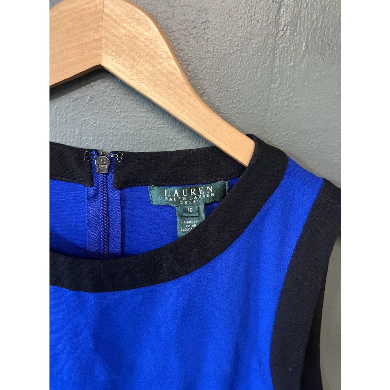 Ralph Lauren Lauren Ralph Lauren Woman Black Blue Dress Size 10 Size L / US 10 / IT 46 - 2 Thumbnail