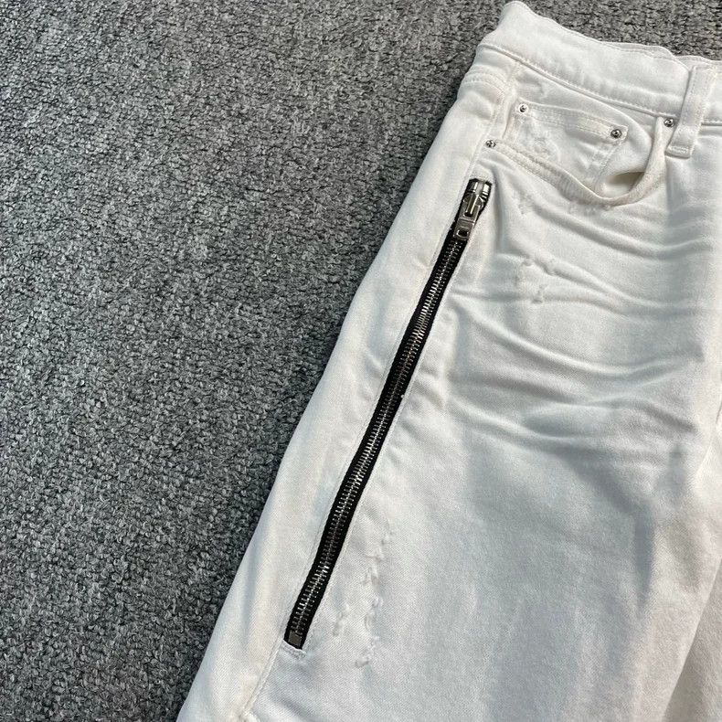 Amiri Amiri white zipper jeans Size US 27 - 3 Thumbnail