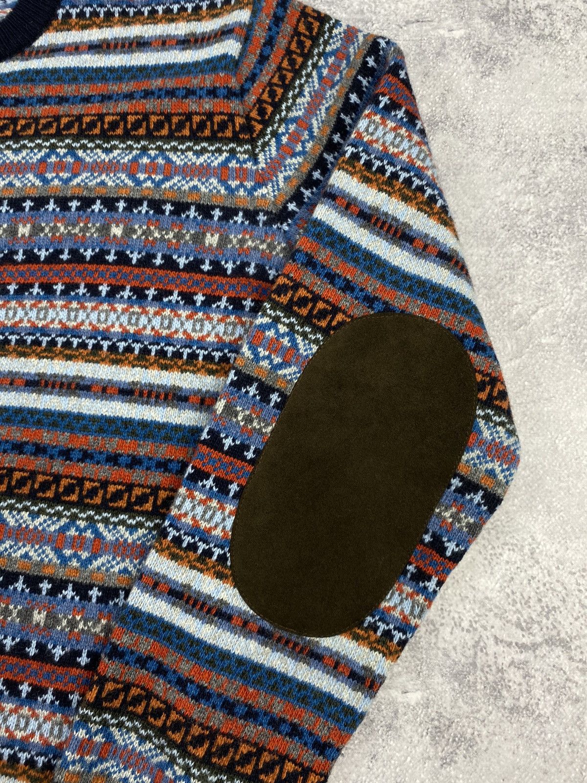 Barbour × Designer × Vintage Vintage Barbour Designer Aztec Wool Knitted Sweater Size US S / EU 44-46 / 1 - 3 Thumbnail
