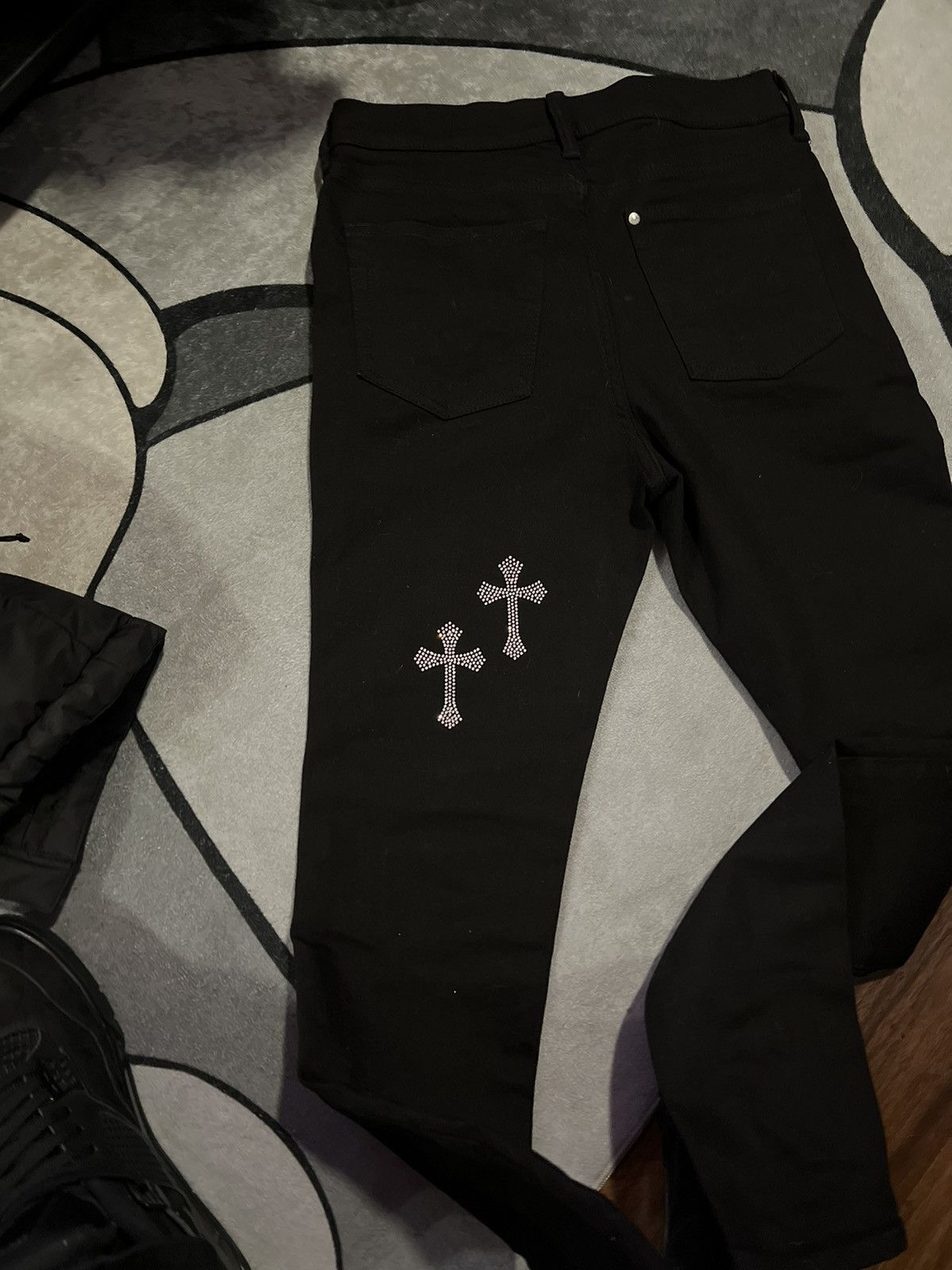 Other Rhinestones Cross Denim Jeans Size US 30 / EU 46 - 4 Thumbnail