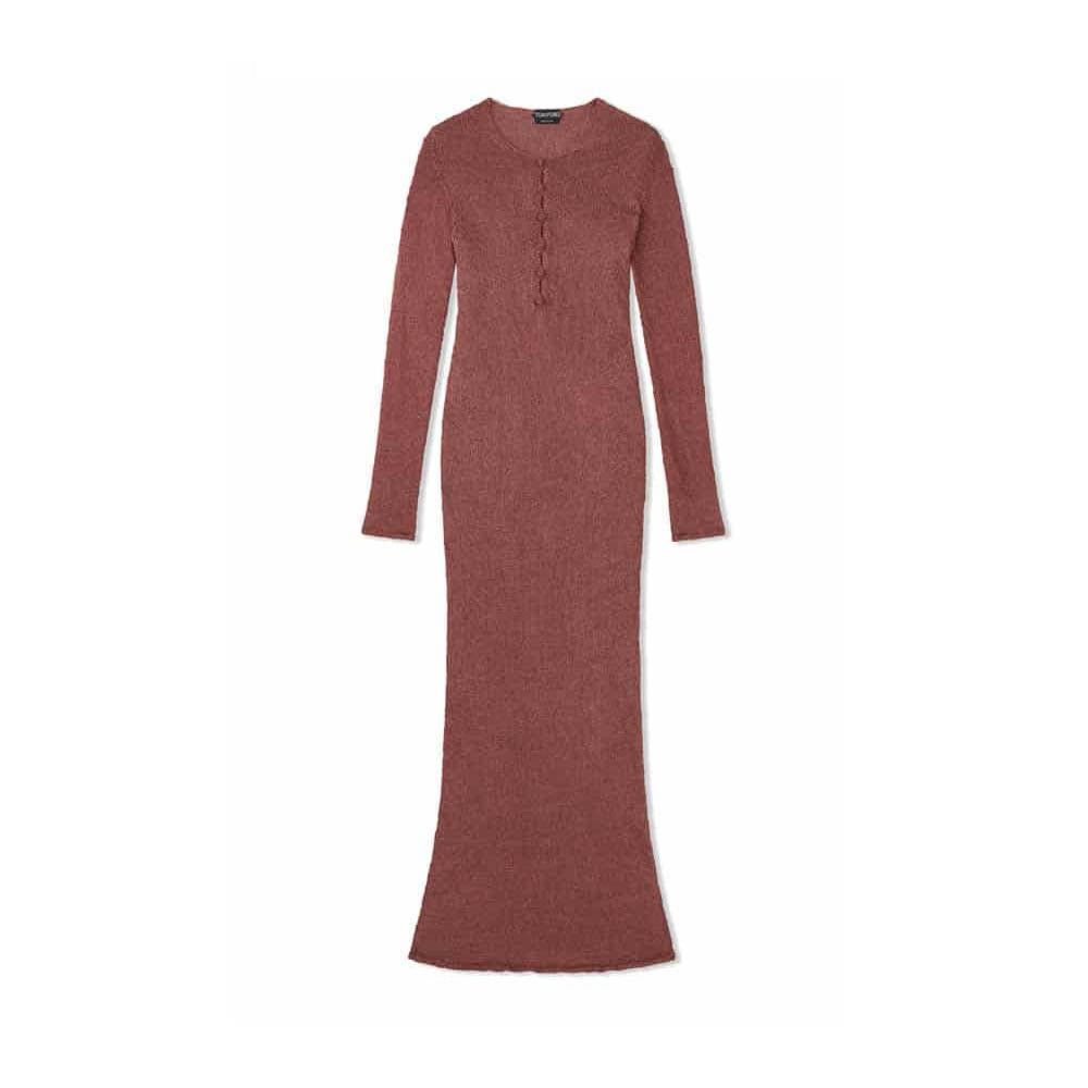 Tom Ford o1loc1c0325 ACK347 Maxi Dress in Antique Nude Size XL / US 12-14 / IT 48-50 - 1 Thumbnail