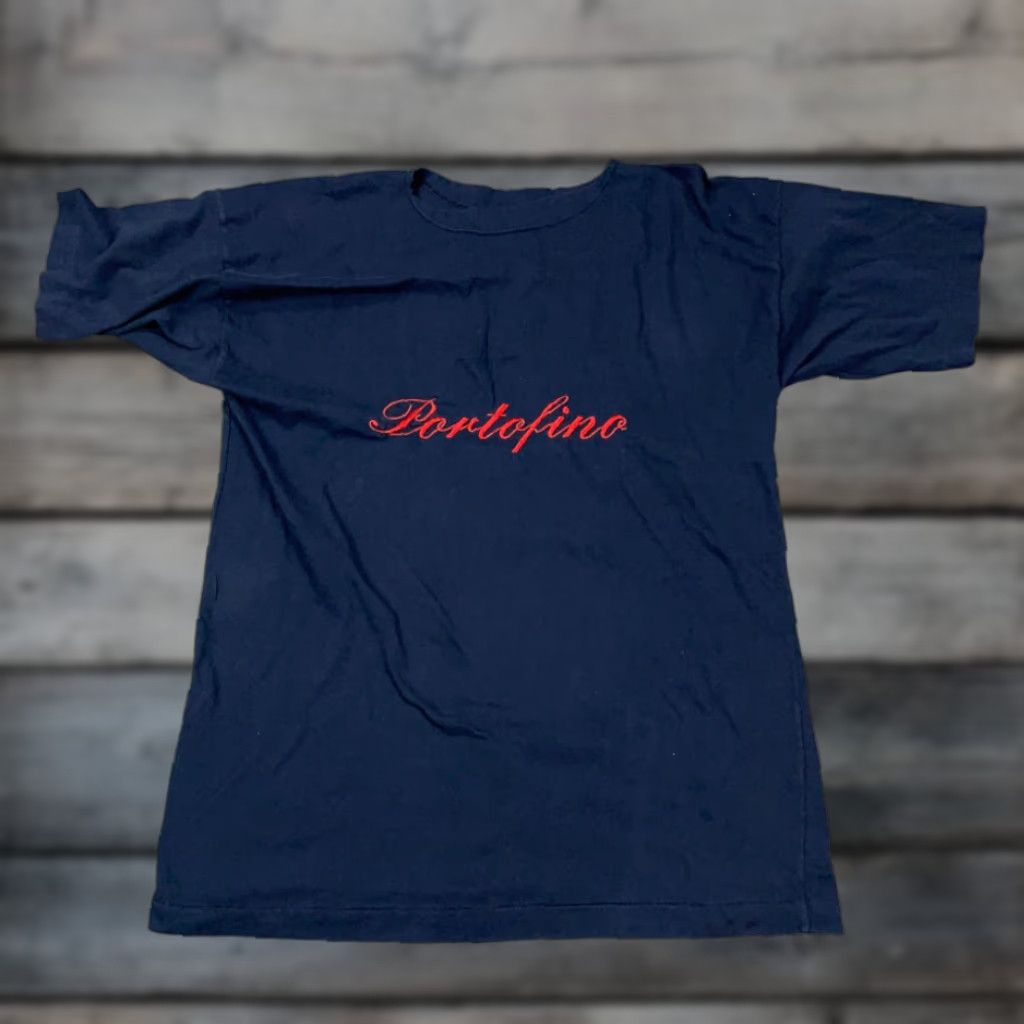 Vintage VINTAGE Portofino 90s Blue Red Embroidered T-Shirt Adult Medium Single Stitch Mens Size US M / EU 48-50 / 2 - 1 Thumbnail