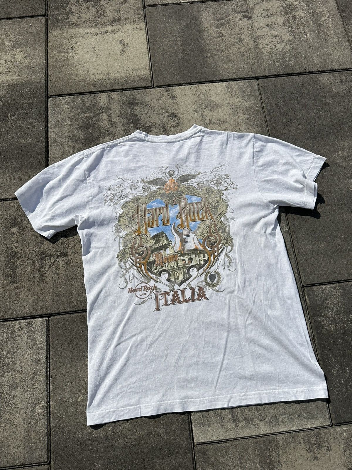 Hard Rock Cafe Hard Rock Cafe Rome Italia Art T-shirt | Grailed