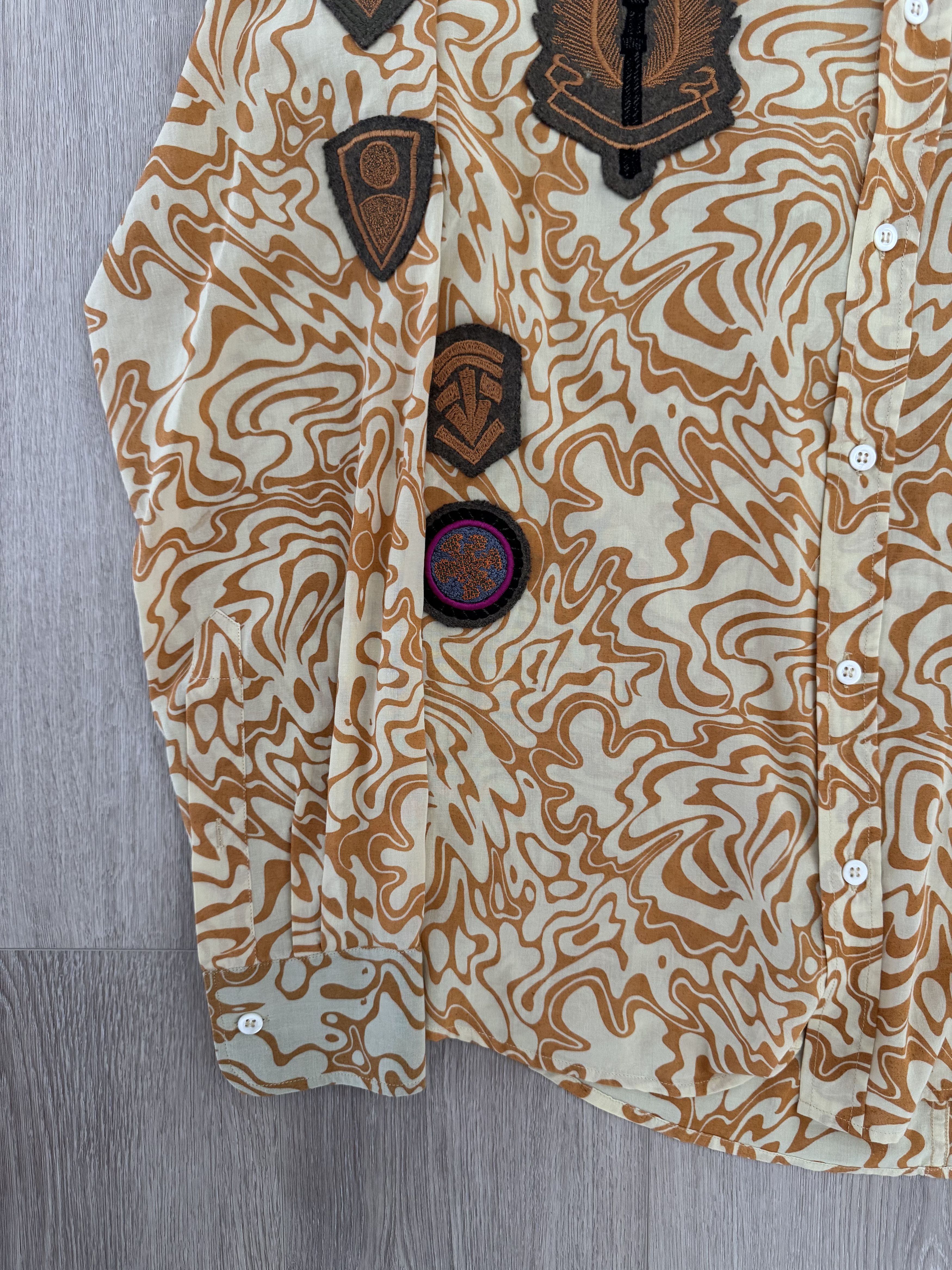 Dries Van Noten Dries Van Noten 2016 Military Patches Psychadelic Shirt Size US M / EU 48-50 / 2 - 5 Thumbnail
