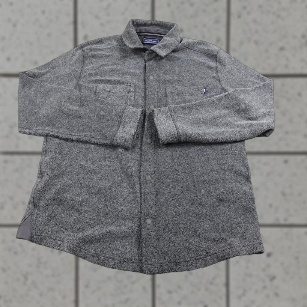 Vineyard Vines Vineyard Vines Jacket Mens L Gray Performance Fleece Snap Shirt Shacket Coat Top Size US L / EU 52-54 / 3 - 1 Thumbnail