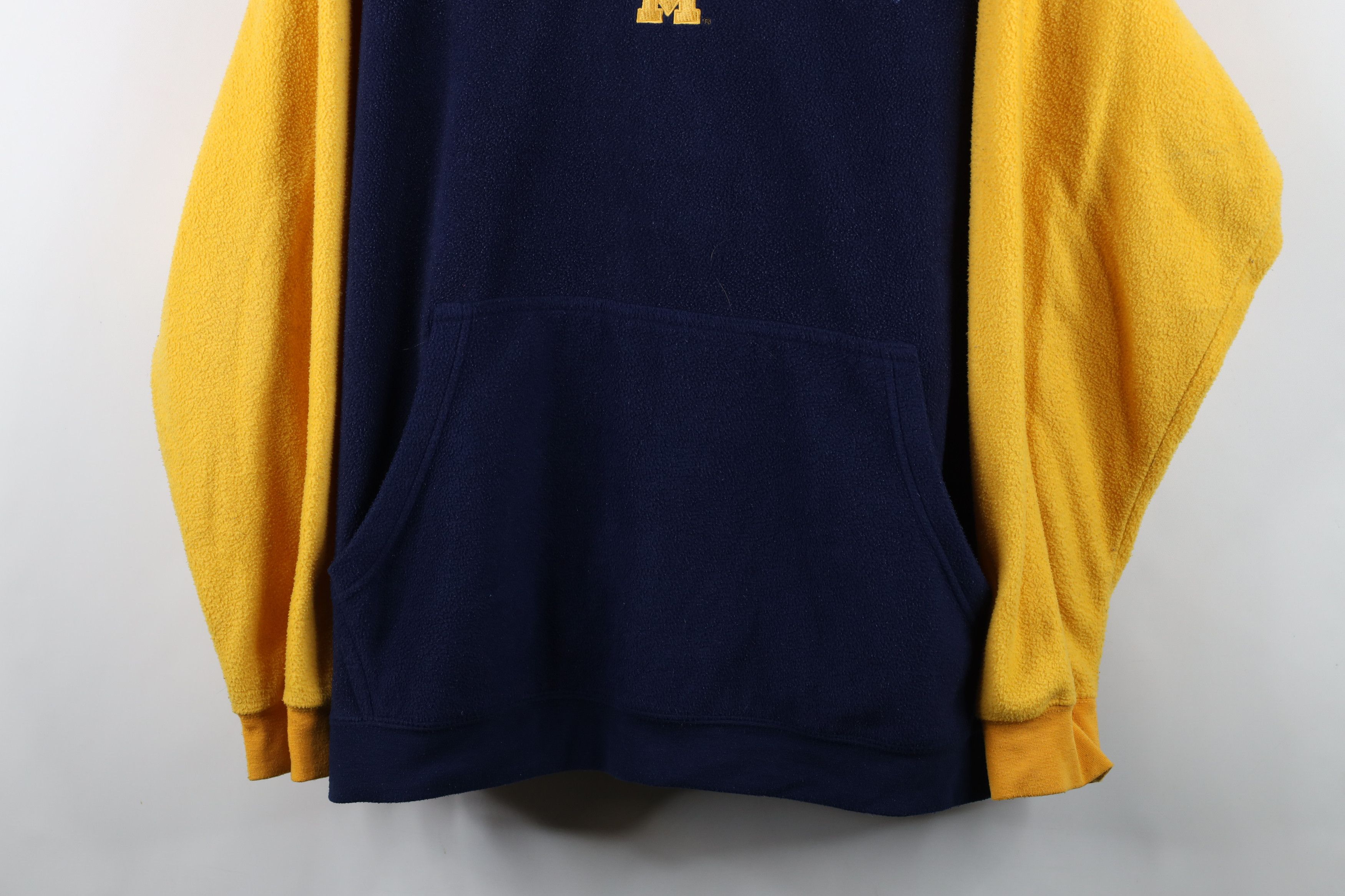 Vintage Vintage University of Michigan Fleece Hoodie Sweatshirt Blue Size US XL / EU 56 / 4 - 3 Thumbnail