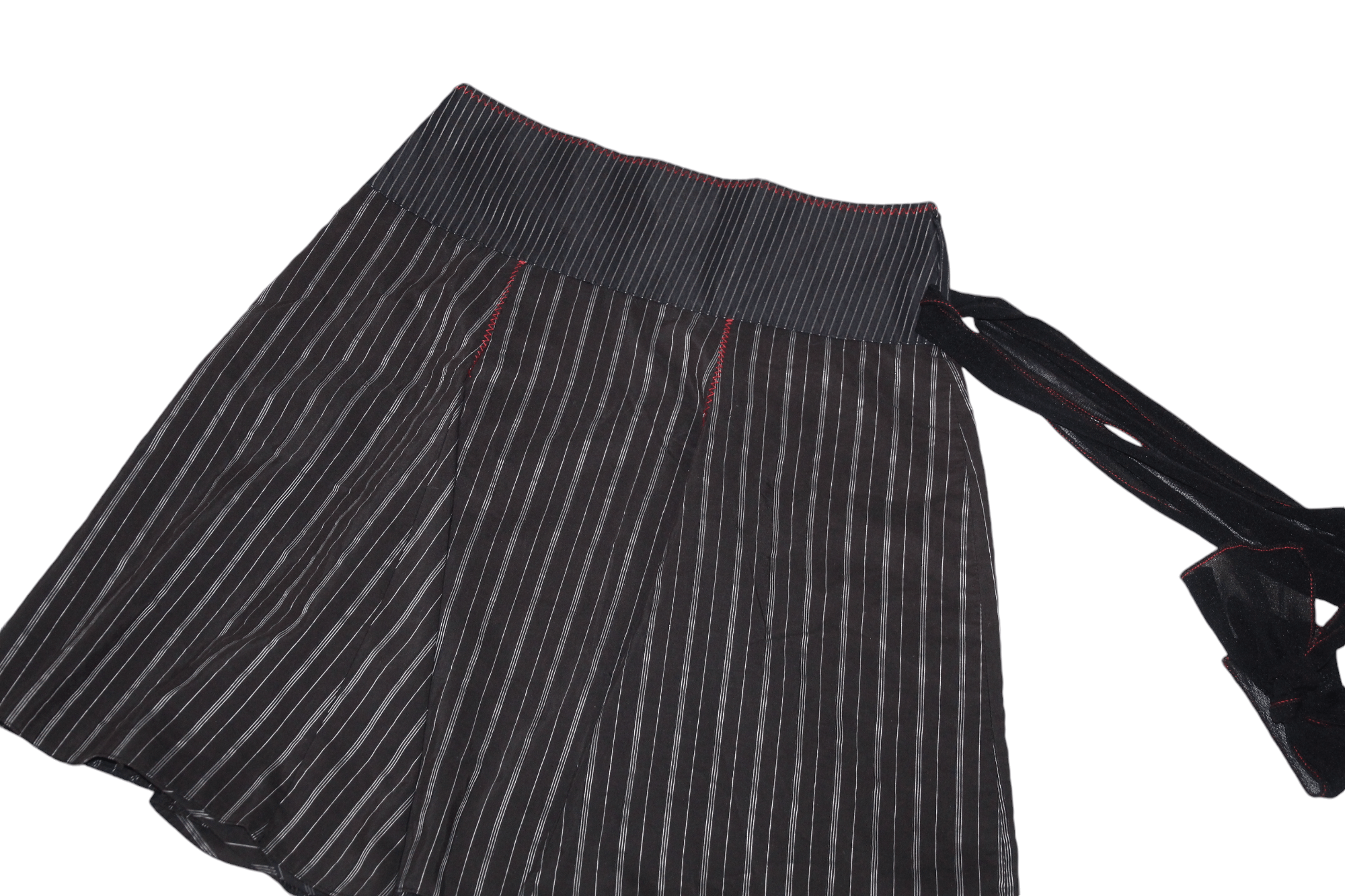Vintage Vtg Double Jeu Lemon 05 Silver Stripes Pleated Skirt Size 30" / US 8 / IT 44 - 7 Thumbnail