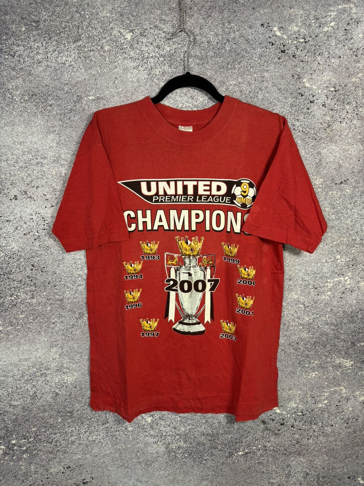 Vintage Vintage Manchester United Champions 2007 Red Tee Merchandise Size US S / EU 44-46 / 1 - 1 Thumbnail