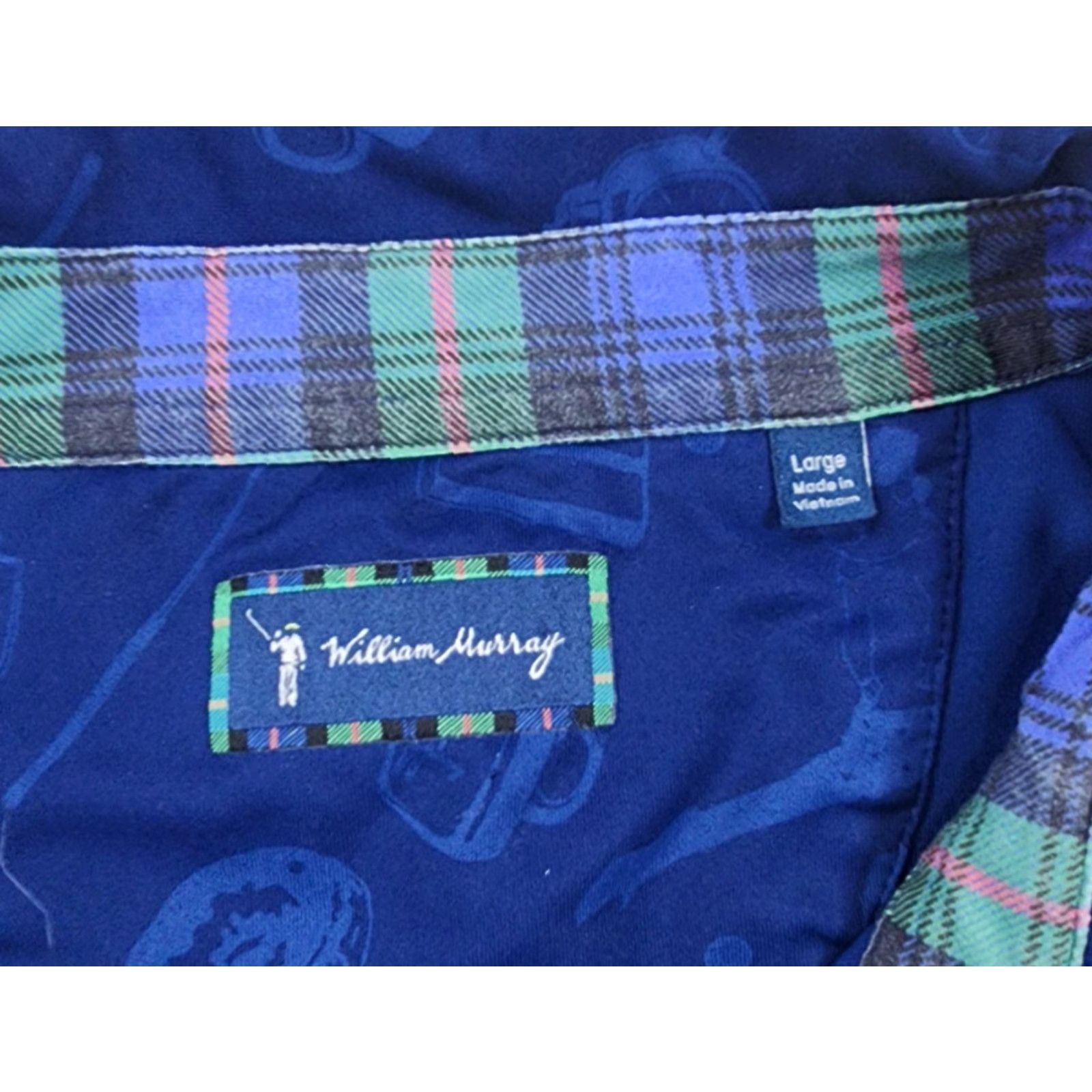 Vintage William Murray Polo Shirt Mens Large Golf Cocktails Food Print Performance Shirt Size US L / EU 52-54 / 3 - 5 Thumbnail