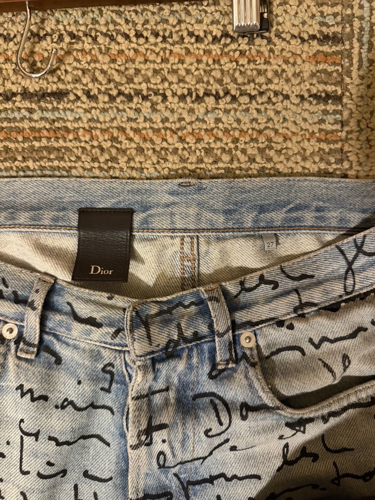Dior Dior Homme SS15 Runway Script Denim Size US 27 - 3 Thumbnail