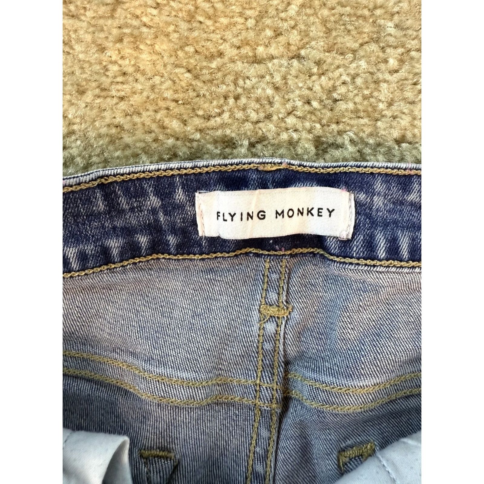 Vintage Flying Monkey Jeans Womens Skinny Ankle Low Rise Distressed Blue Size 24 26x26 D264 Size 42" / US 20 - 6 Thumbnail