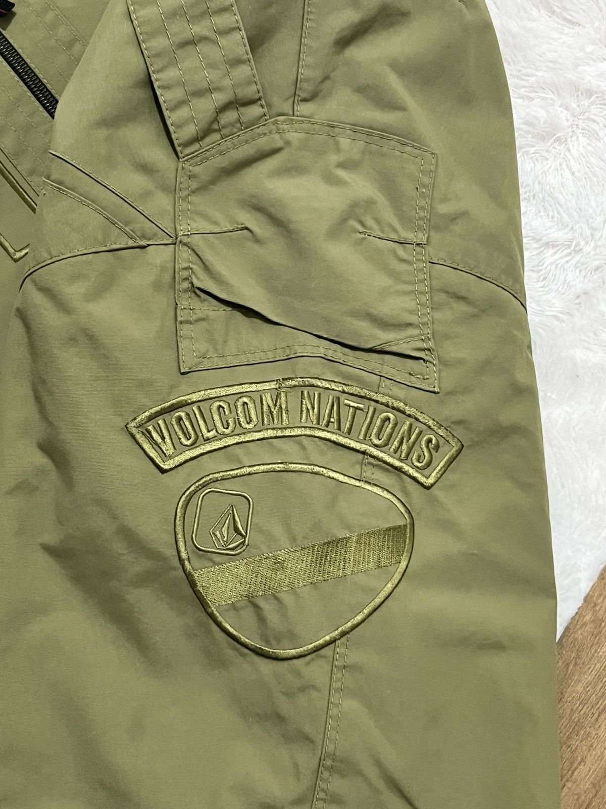 Other Volcom Nations Insulated Military Jacket Olive Y2K Utility Size US L / EU 52-54 / 3 - 8 Thumbnail